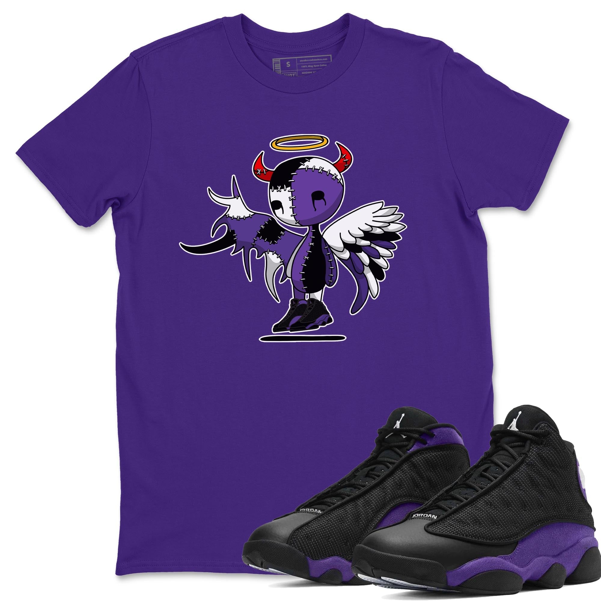 Devil Angel Unisex Tops - Air Jordan 13 Court Purple