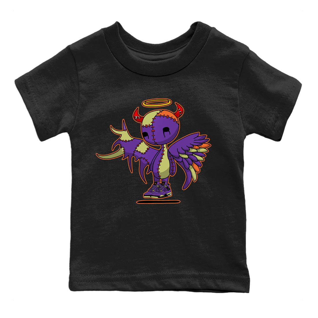 Devil Angel Kids Tops - Air Jordan 4 Canyon Purple
