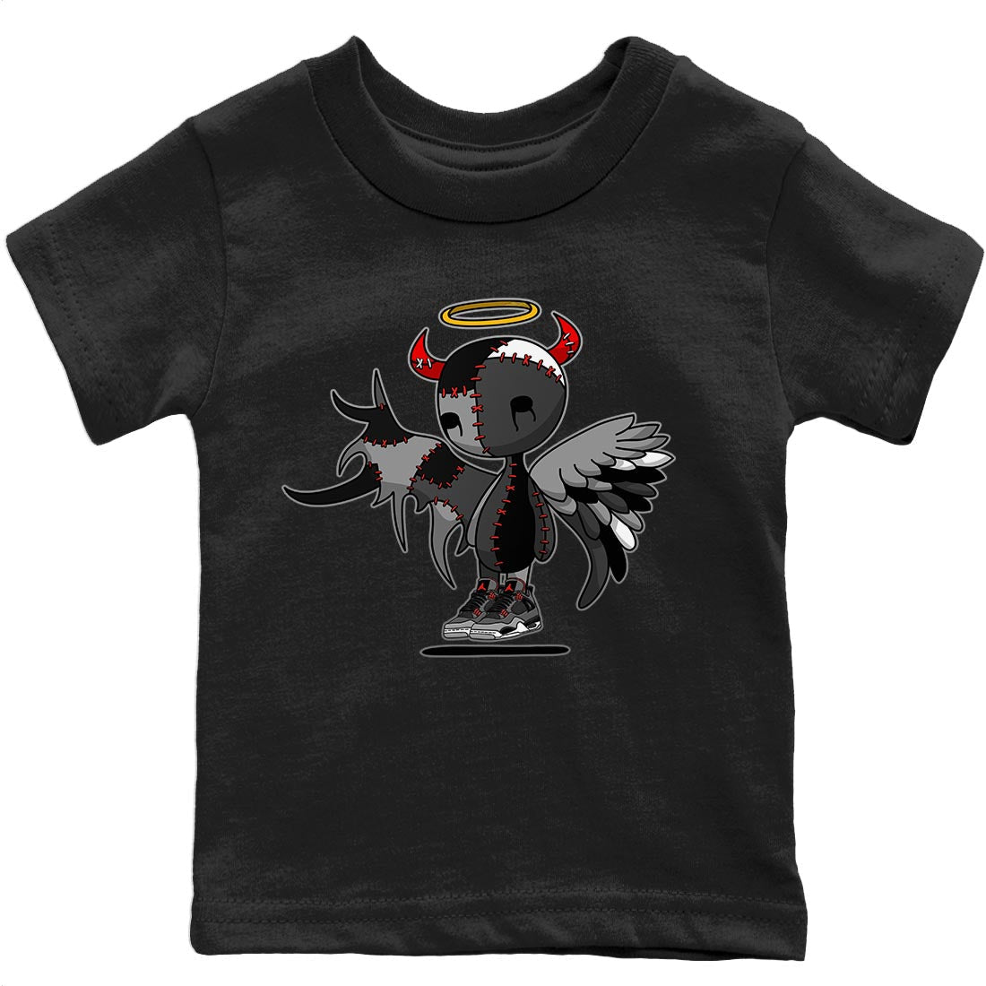 Devil Angel Kids Tops - Air Jordan 4 Infrared