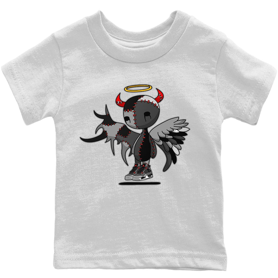 Devil Angel Kids Tops - Air Jordan 4 Infrared