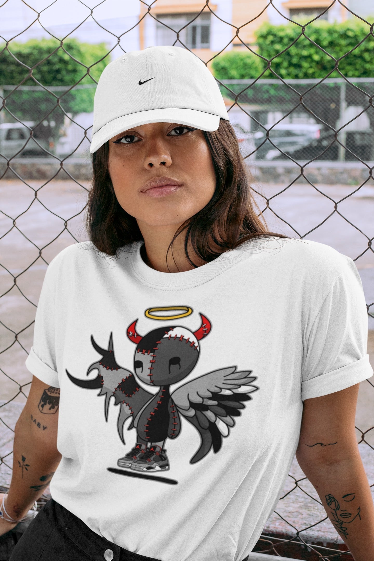 Devil Angel Unisex Tops - Air Jordan 4 Infrared