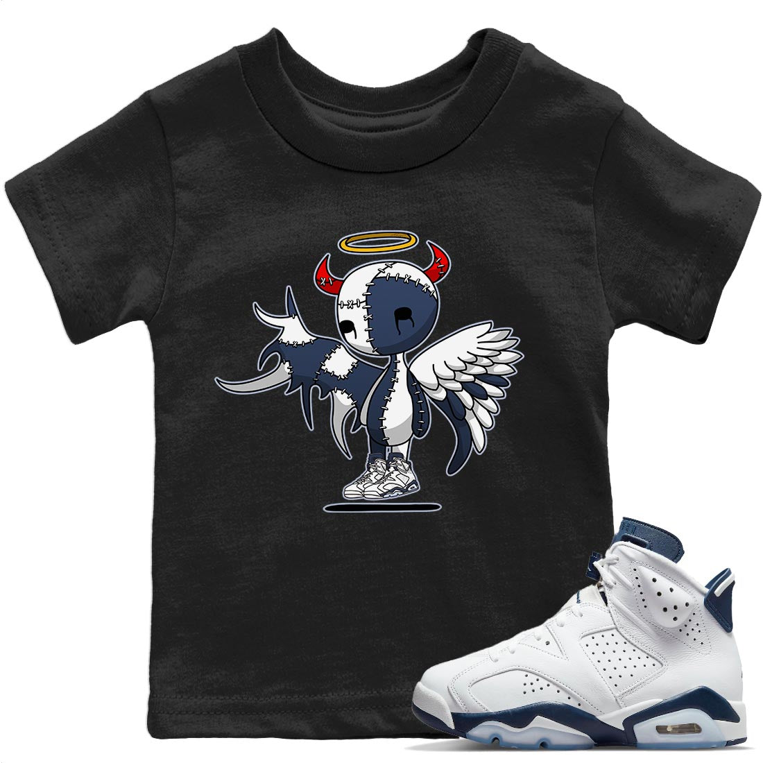 Devil Angel Kids Tops - Air Jordan 6 Midnight Navy