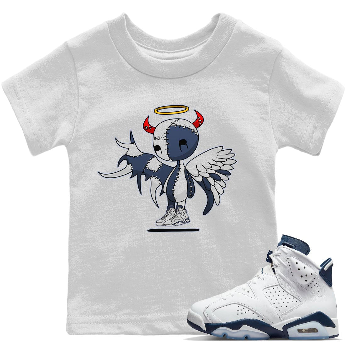 Devil Angel Kids Tops - Air Jordan 6 Midnight Navy