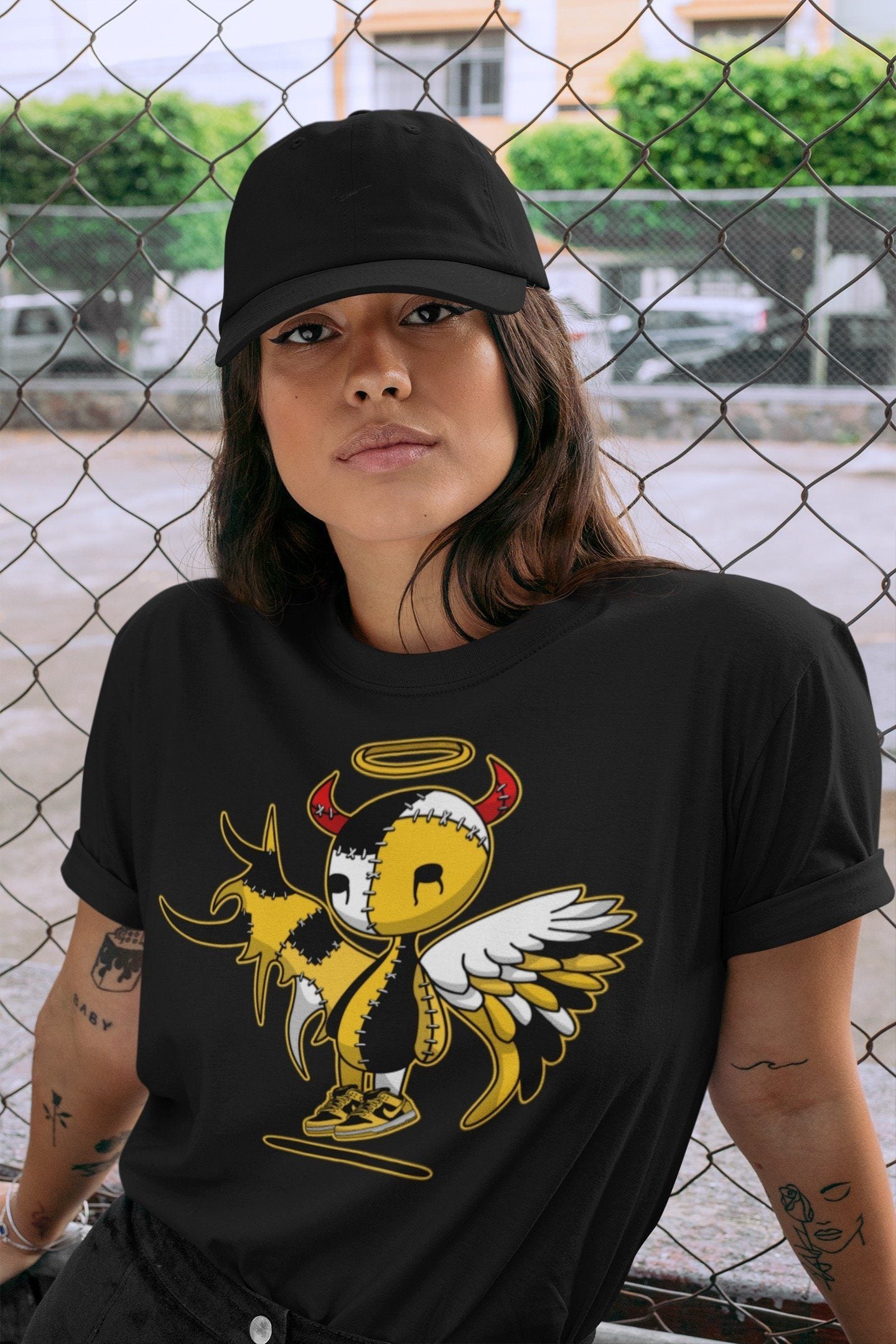 Devil Angel Unisex Tops - Dunk Championship Goldenrod