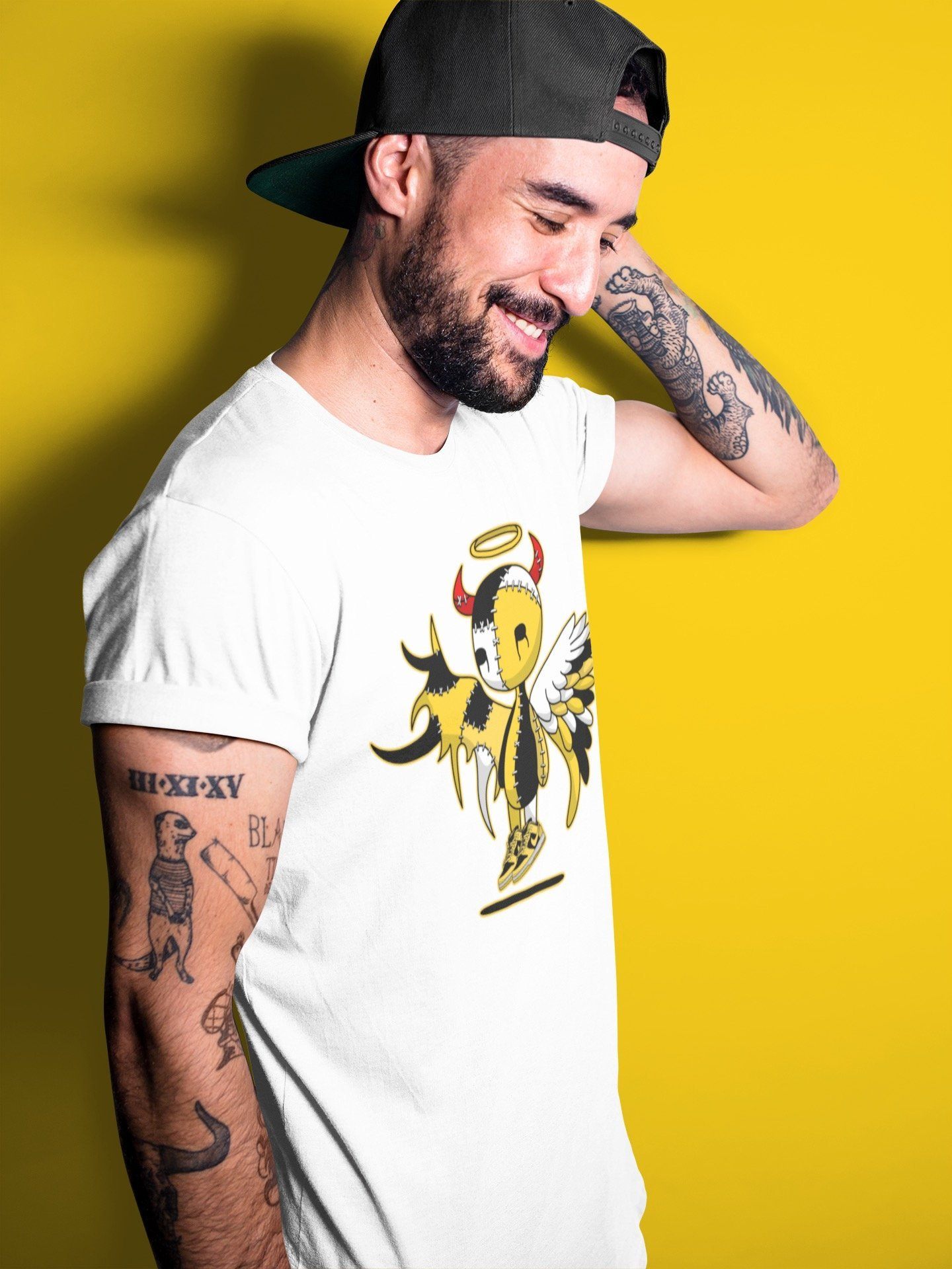 Devil Angel Unisex Tops - Dunk Championship Goldenrod