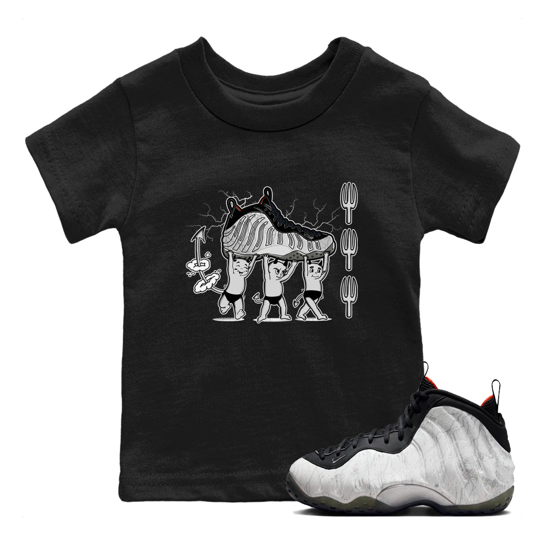 Devil Babies snkmatch Tees Kids - Air Foamposite One Jin