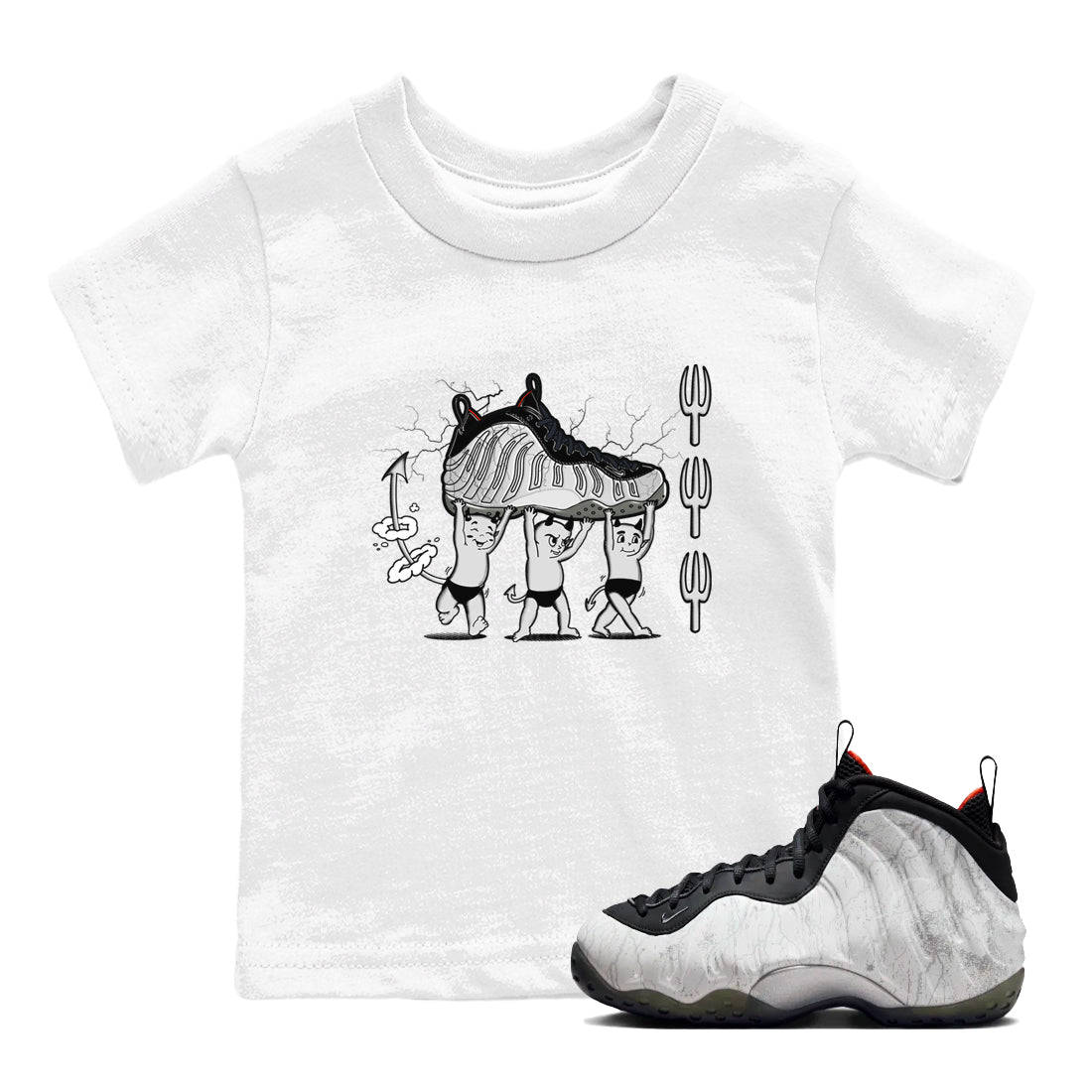 Devil Babies snkmatch Tees Kids - Air Foamposite One Jin