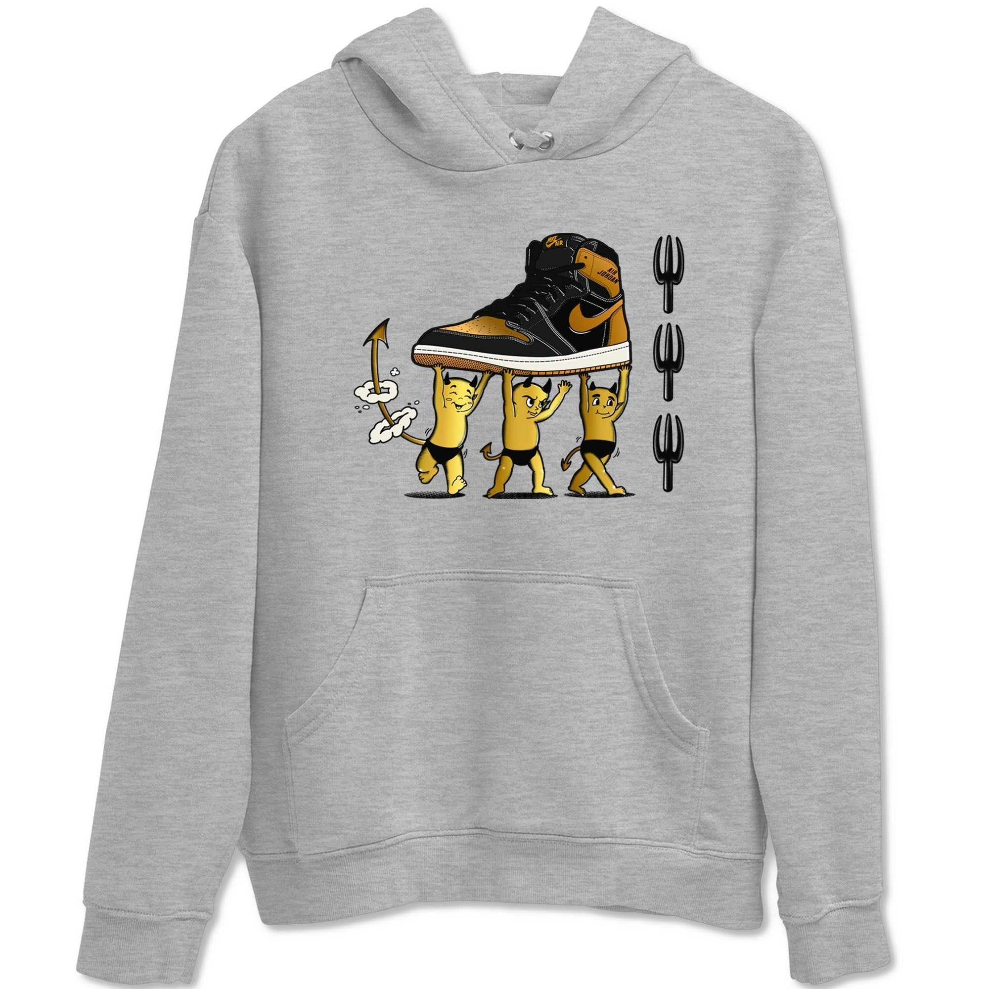 Devil Babies snkmatch Tees - Air Jordan 1 Black Metallic Gold
