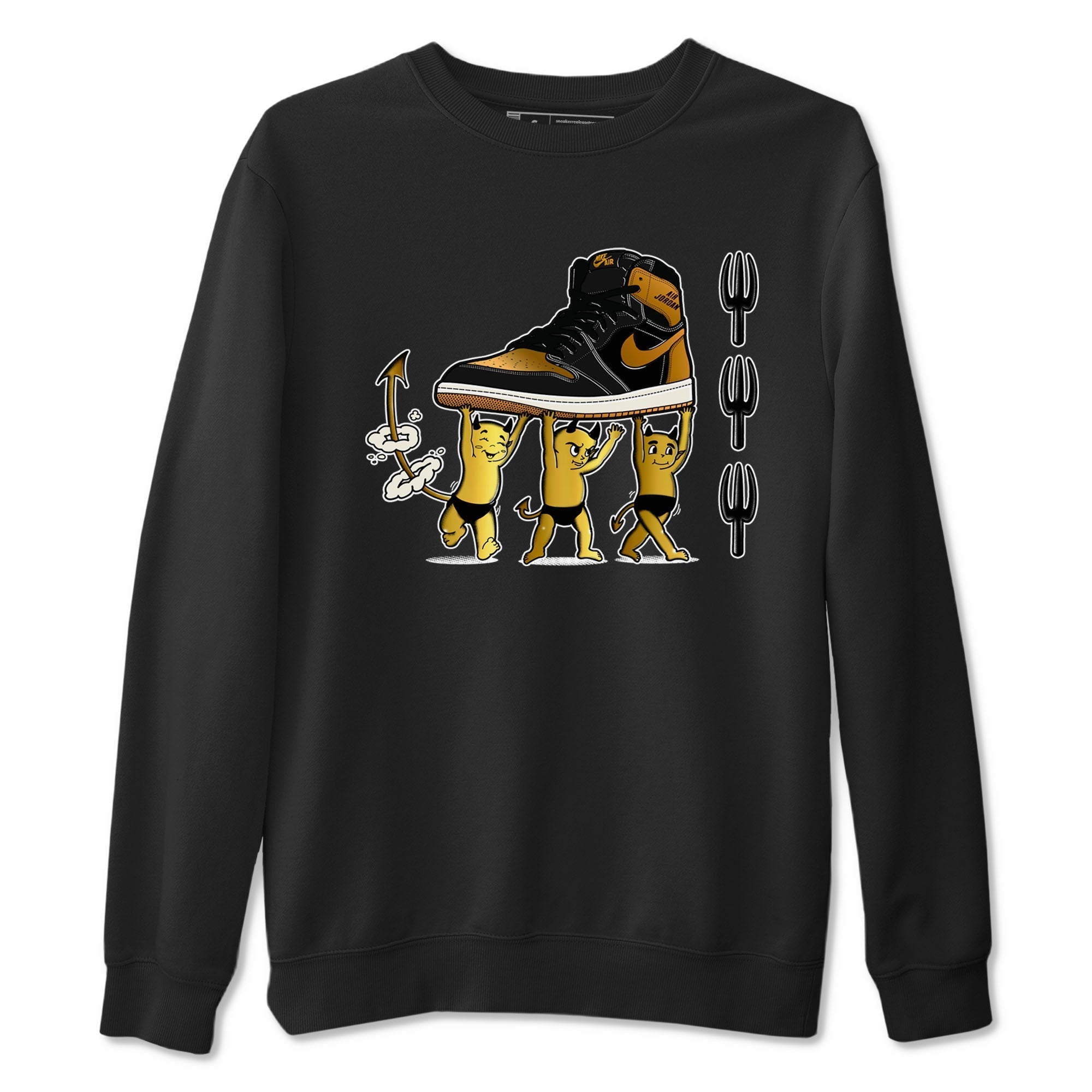 Devil Babies snkmatch Tees - Air Jordan 1 Black Metallic Gold