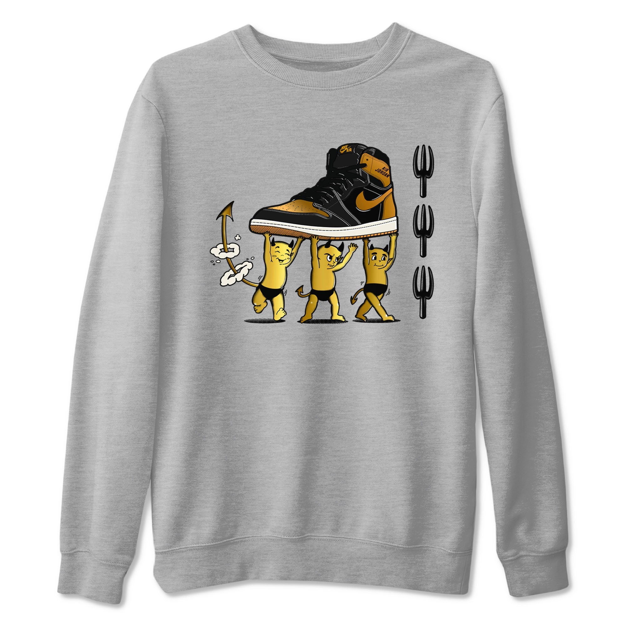 Devil Babies snkmatch Tees - Air Jordan 1 Black Metallic Gold