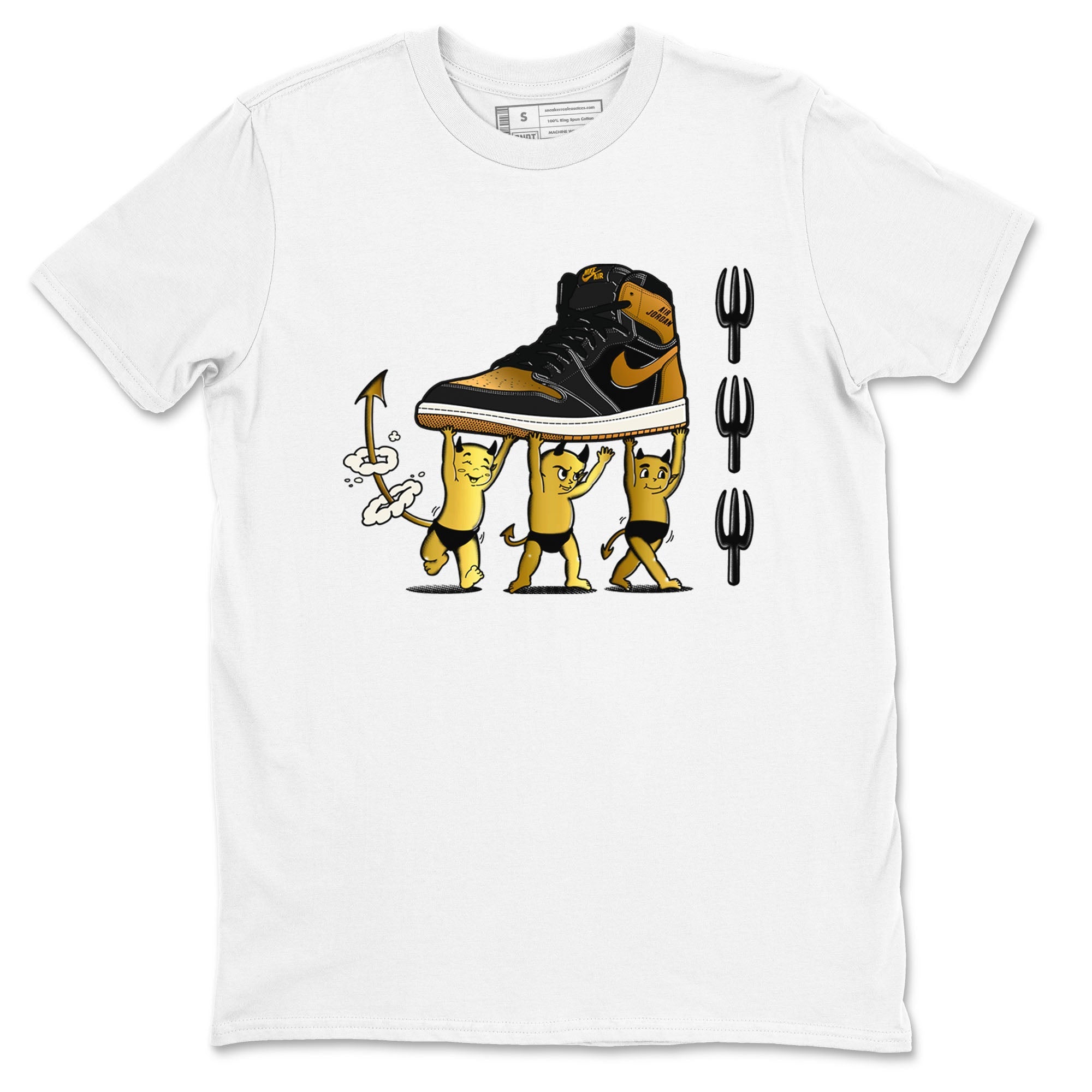 Devil Babies snkmatch Tees - Air Jordan 1 Black Metallic Gold