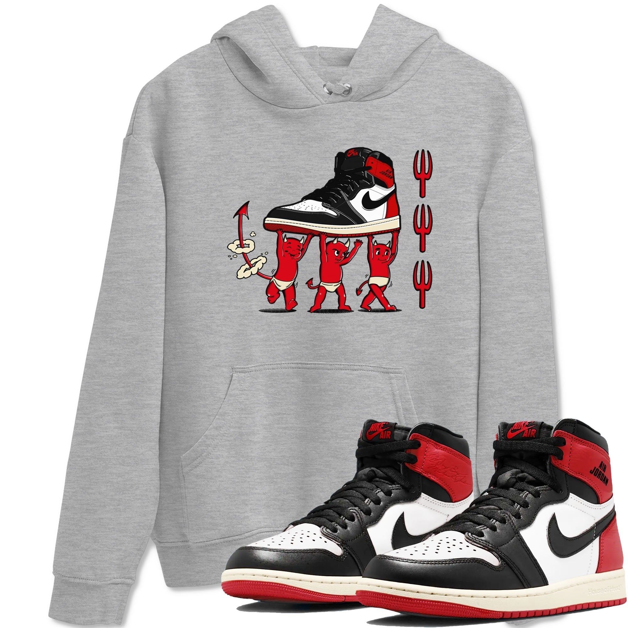 Devil Babies snkmatch Tees - Air Jordan 1 Black Toe Reimagined