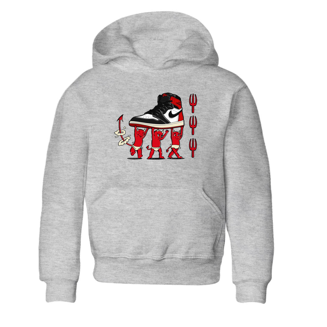 Devil Babies snkmatch Tees Kids - Air Jordan 1 Black Toe Reimagined