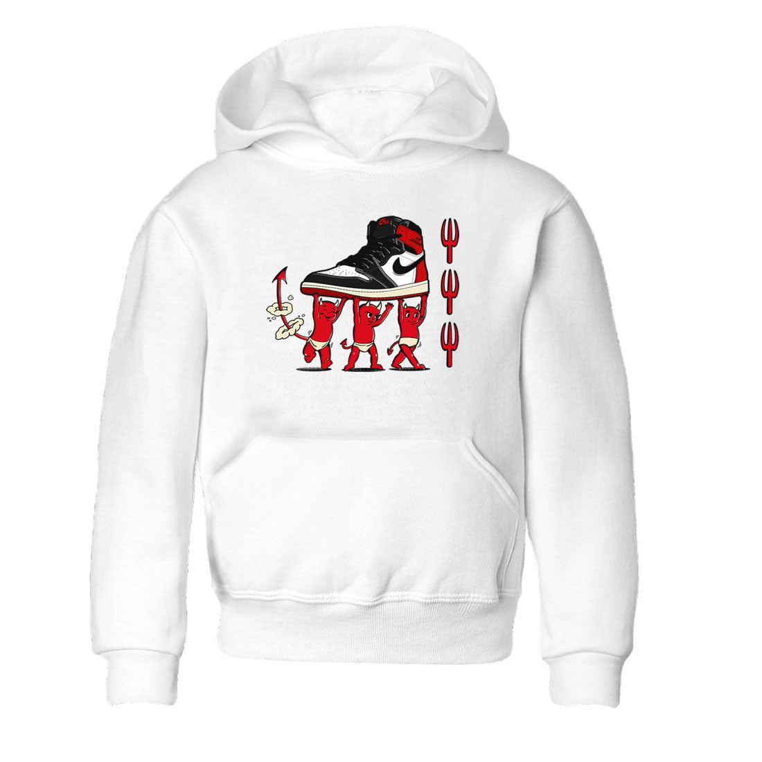Devil Babies snkmatch Tees Kids - Air Jordan 1 Black Toe Reimagined