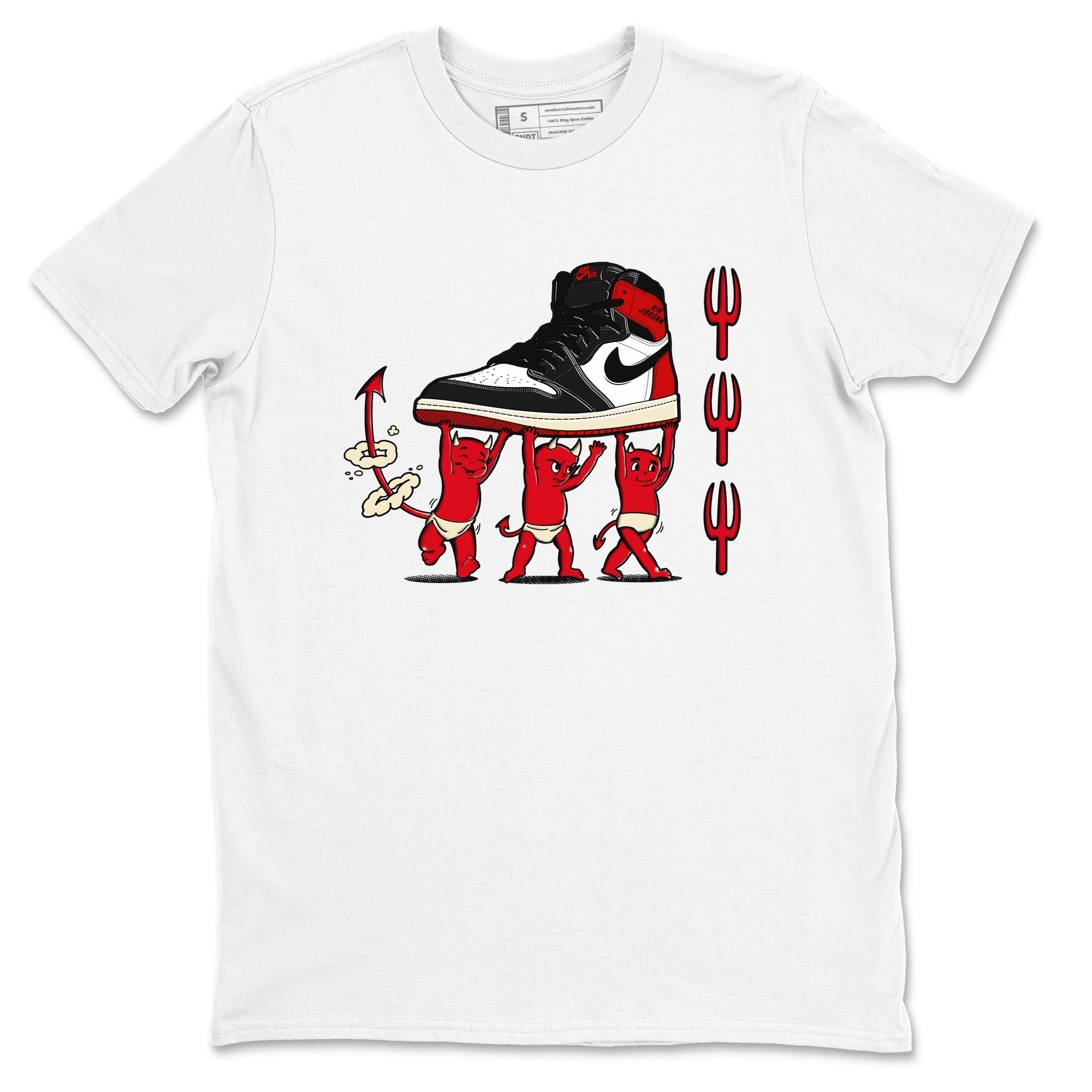 Devil Babies snkmatch Tees - Air Jordan 1 Black Toe Reimagined