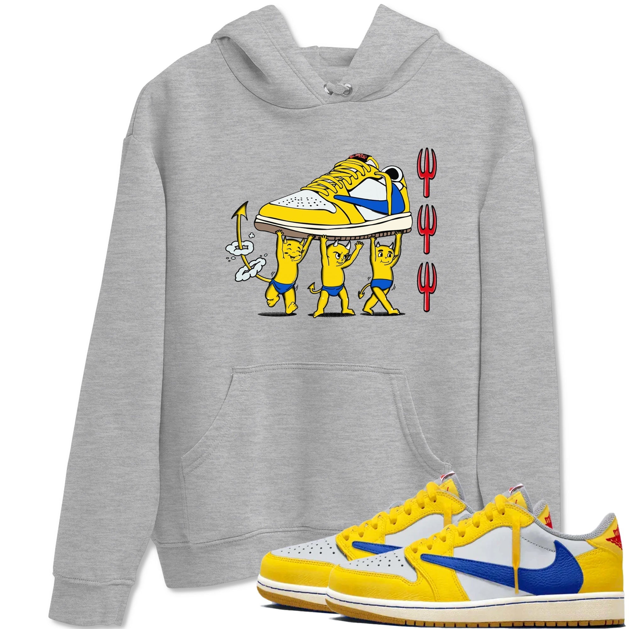 Devil Babies snkmatch Tees - Air Jordan 1 Travis Scott Canary