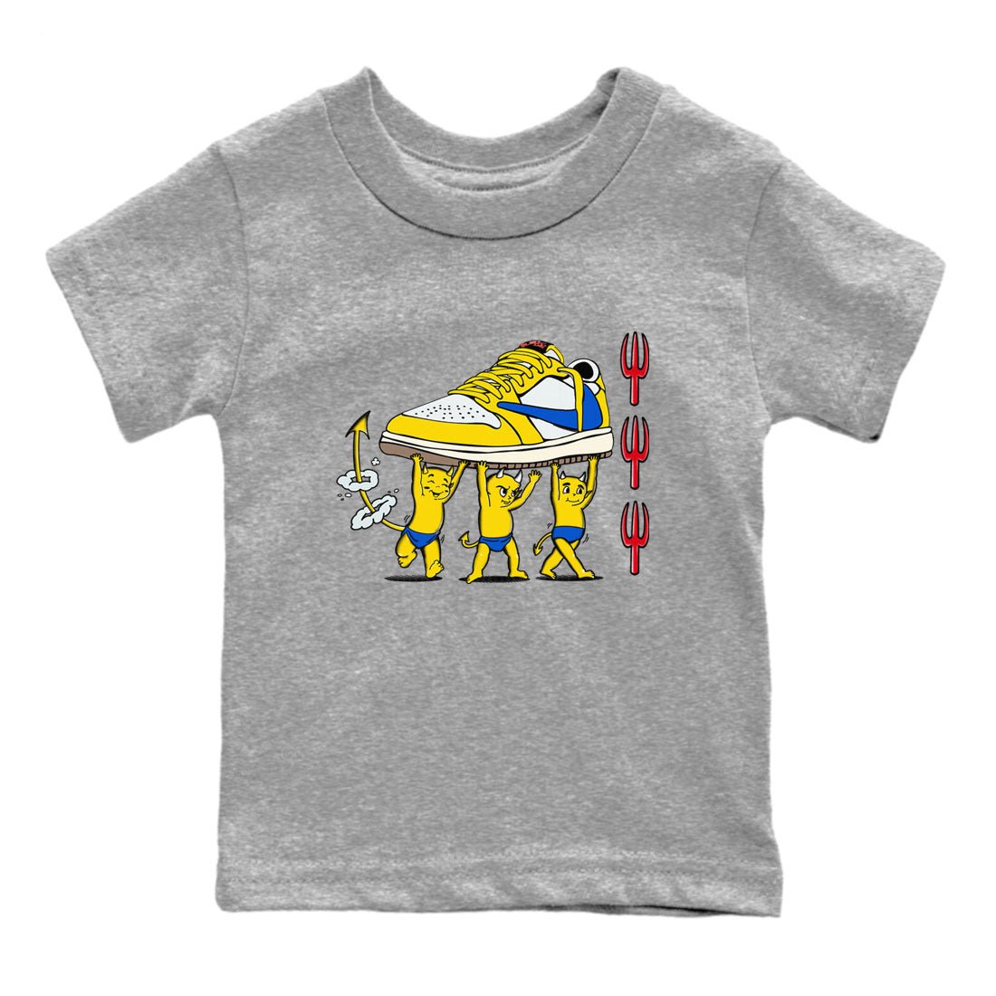 Devil Babies snkmatch Tees Kids - Air Jordan 1 Travis Scott Canary