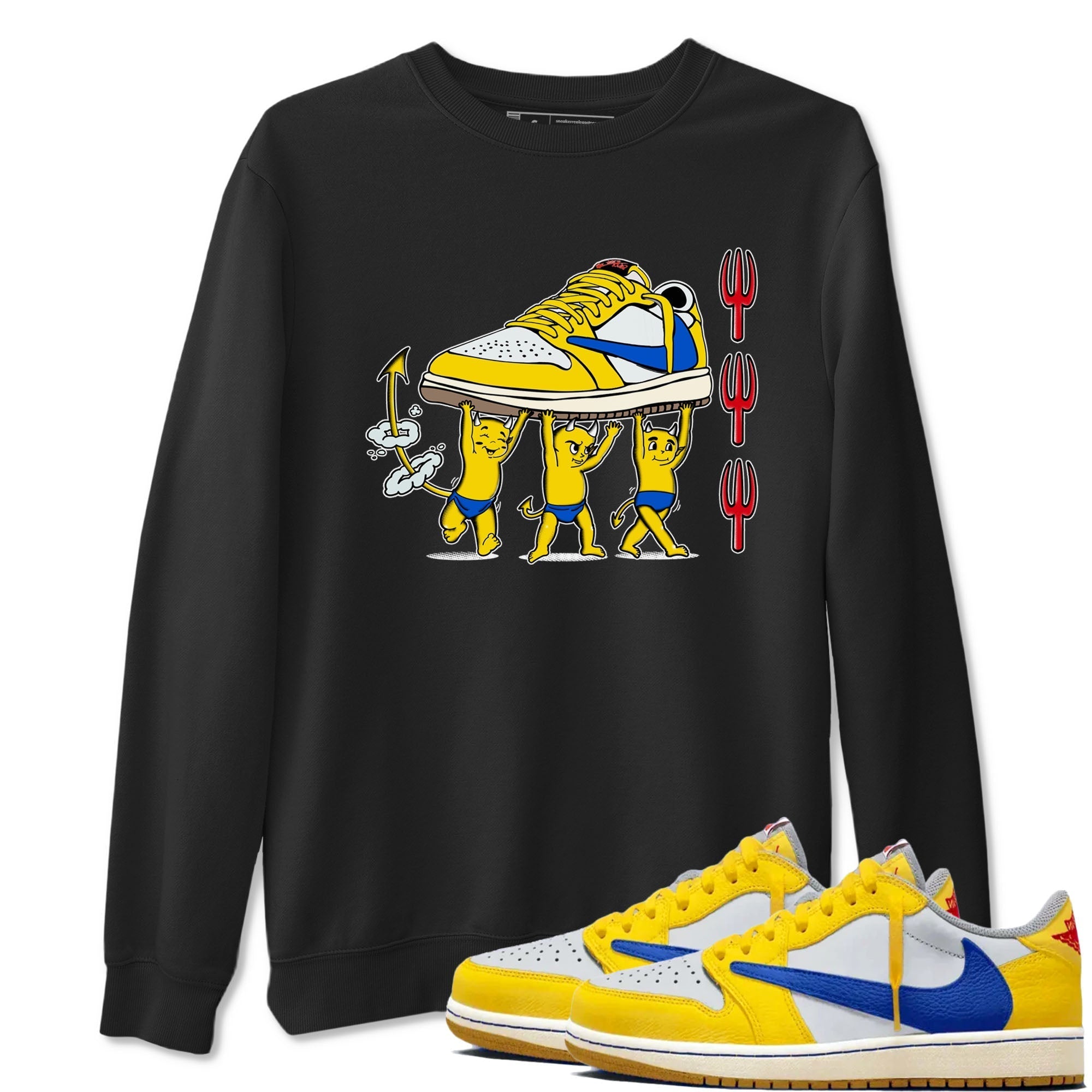 Devil Babies snkmatch Tees - Air Jordan 1 Travis Scott Canary