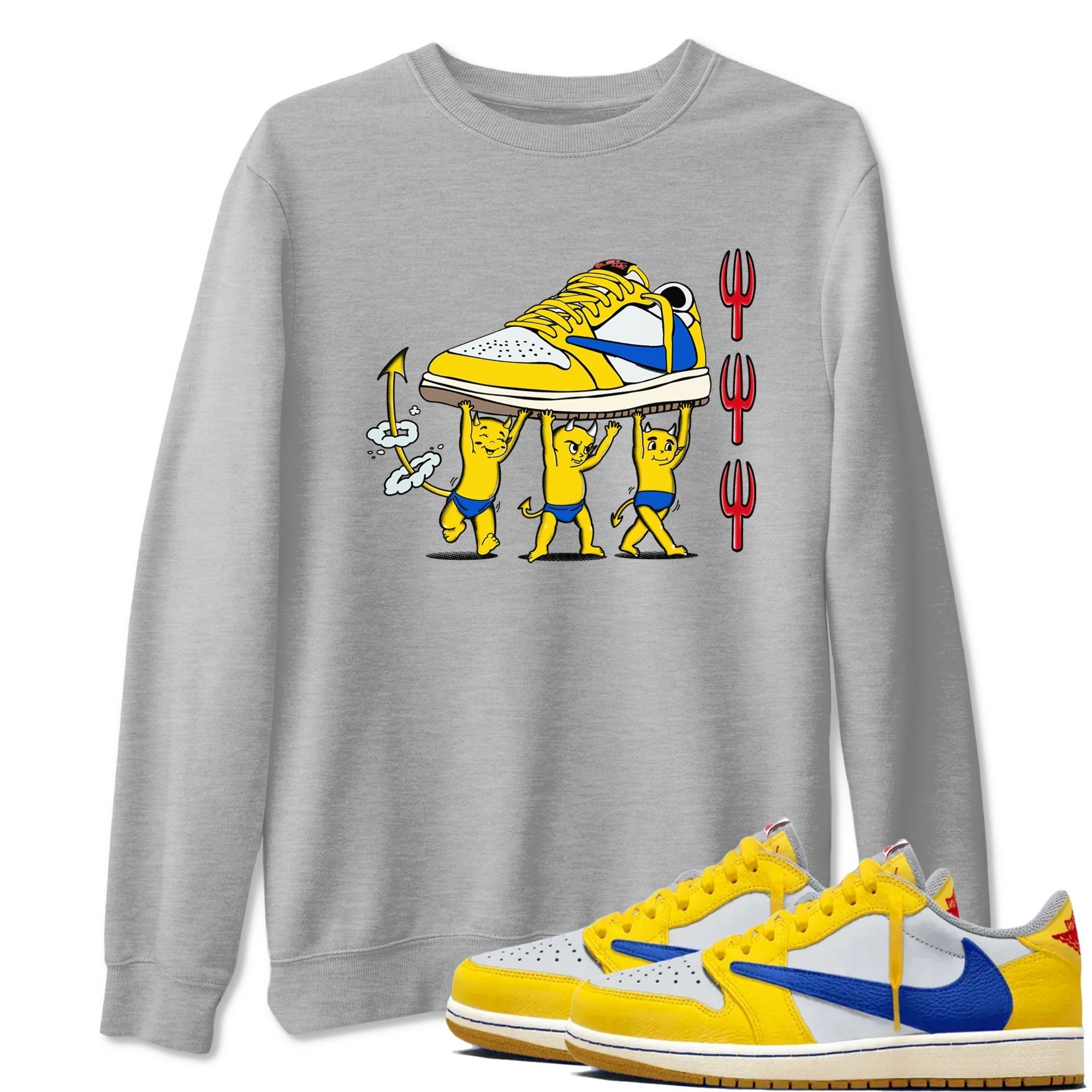 Devil Babies snkmatch Tees - Air Jordan 1 Travis Scott Canary