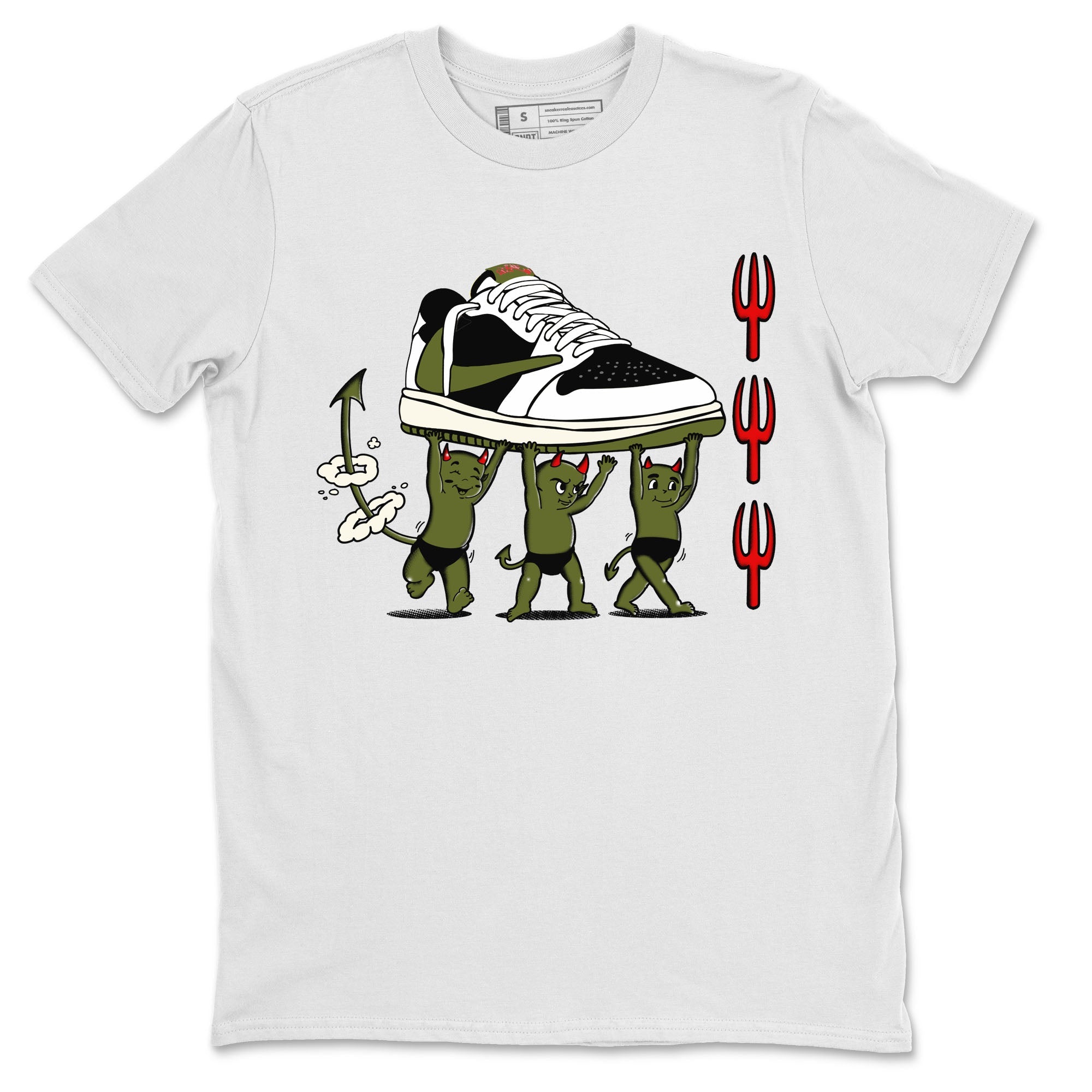 Devil Babies snkmatch Tees - Air Jordan 1 Travis Scott Olive
