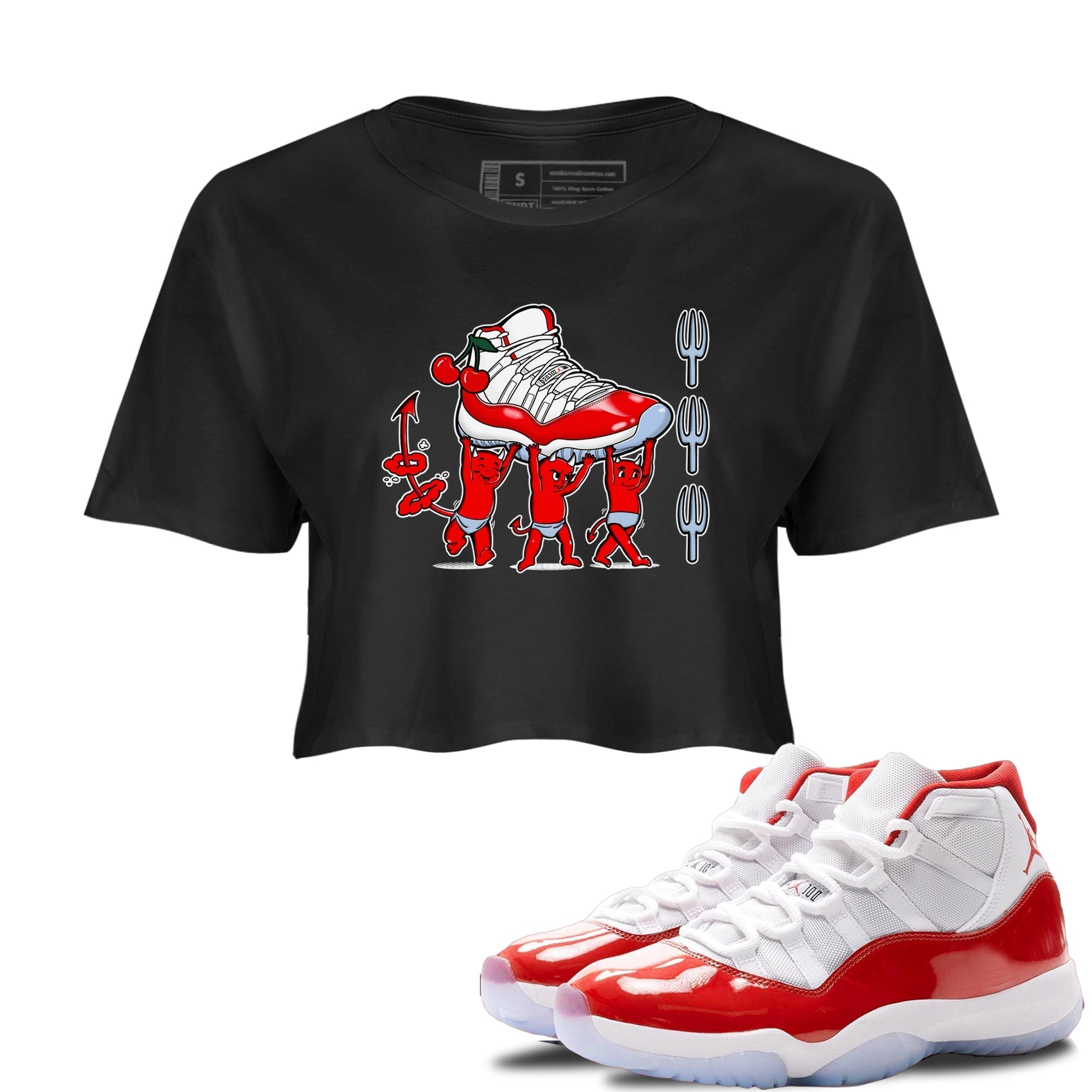 Devil Babies snkmatch Women's Top - Air Jordan 11 Cherry