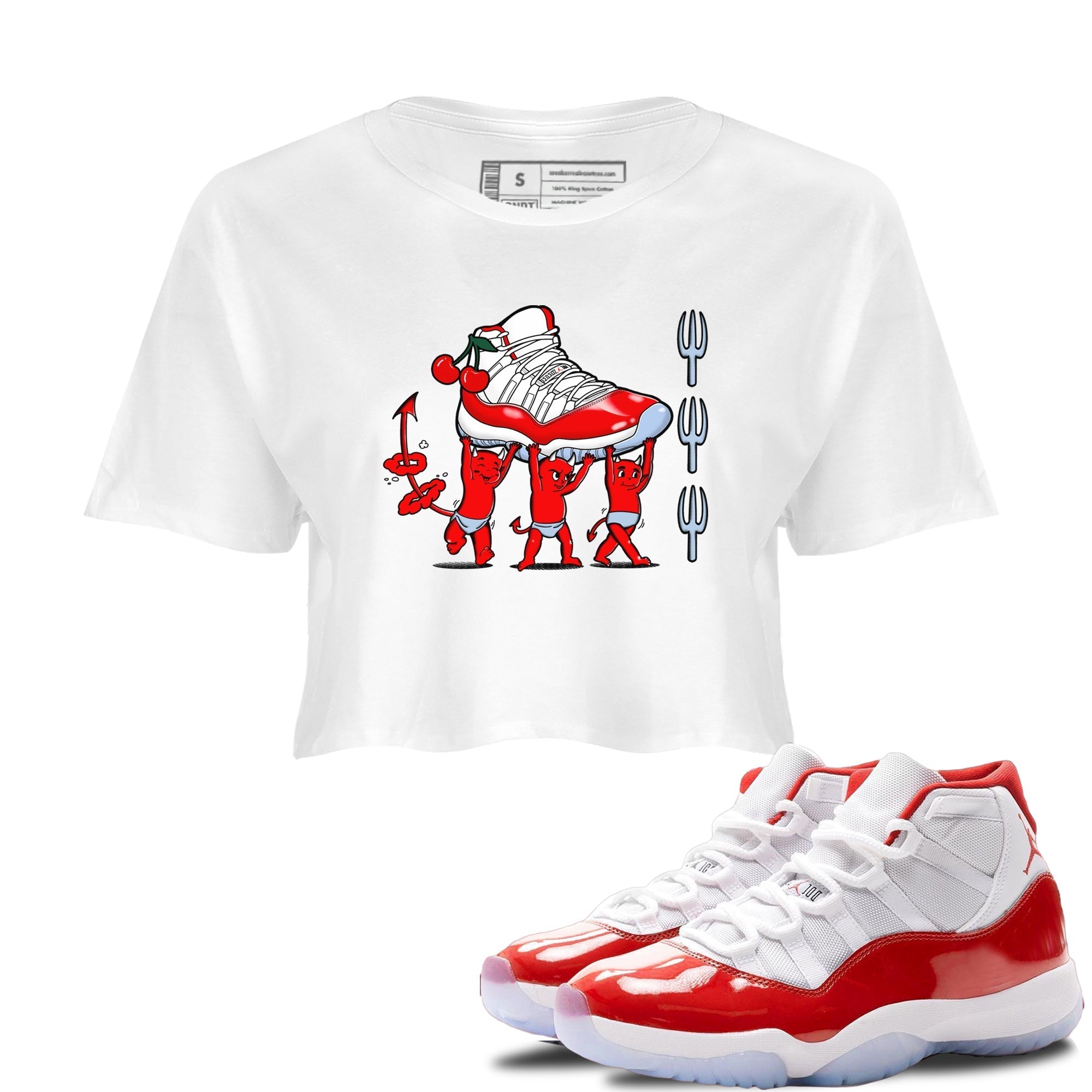 Devil Babies snkmatch Women's Top - Air Jordan 11 Cherry