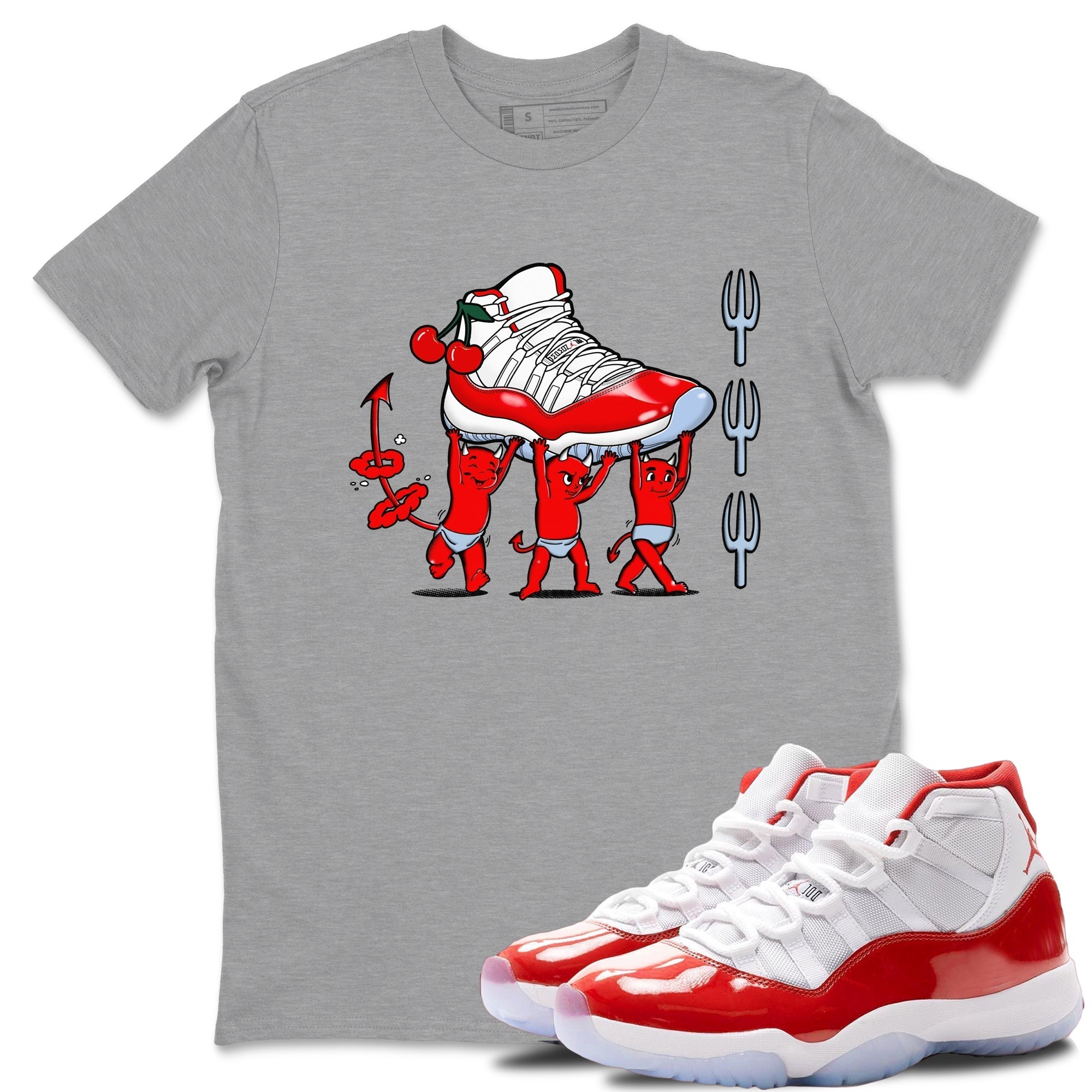 Devil Babies snkmatch Tees - Air Jordan 11 Cherry