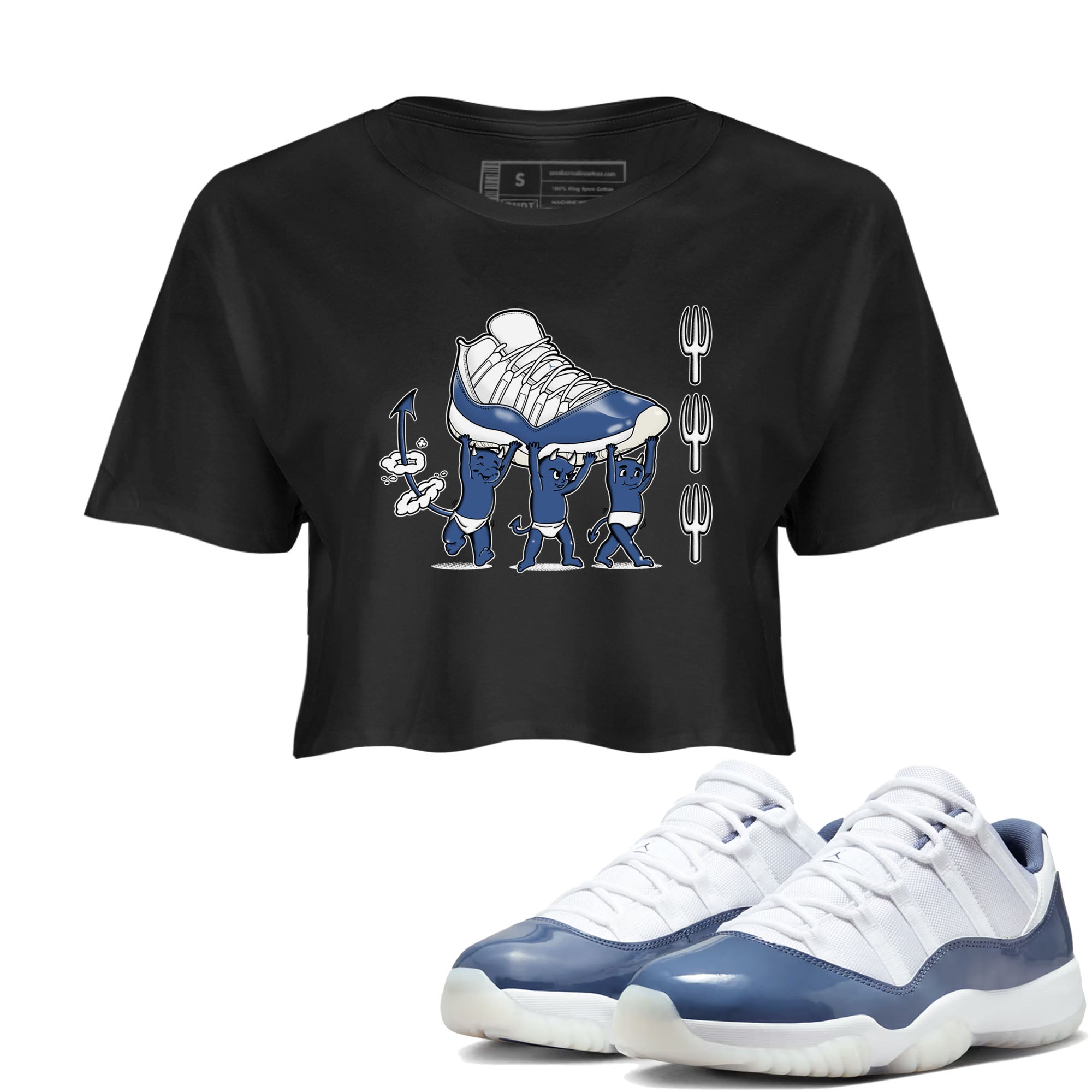 Devil Babies snkmatch Women's Top - Air Jordan 11 Diffused Blue