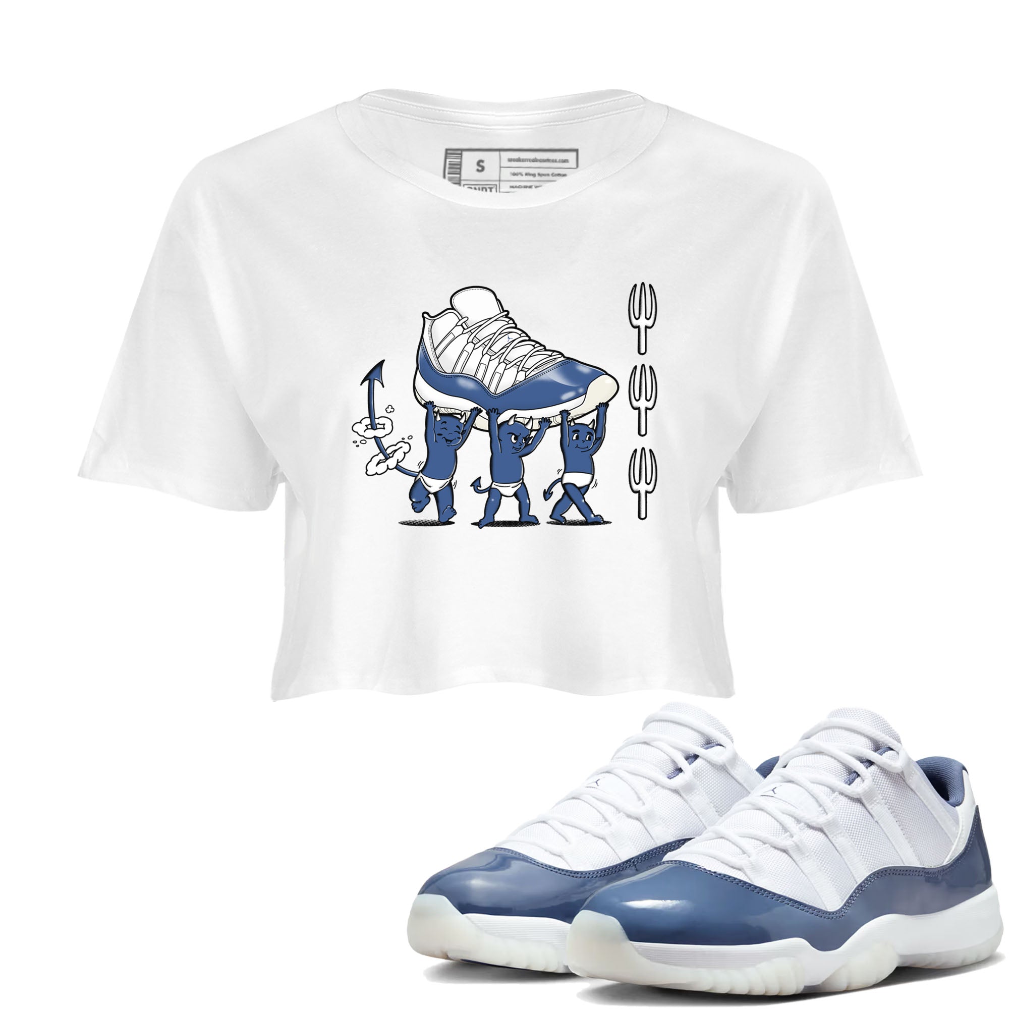Devil Babies snkmatch Women's Top - Air Jordan 11 Diffused Blue
