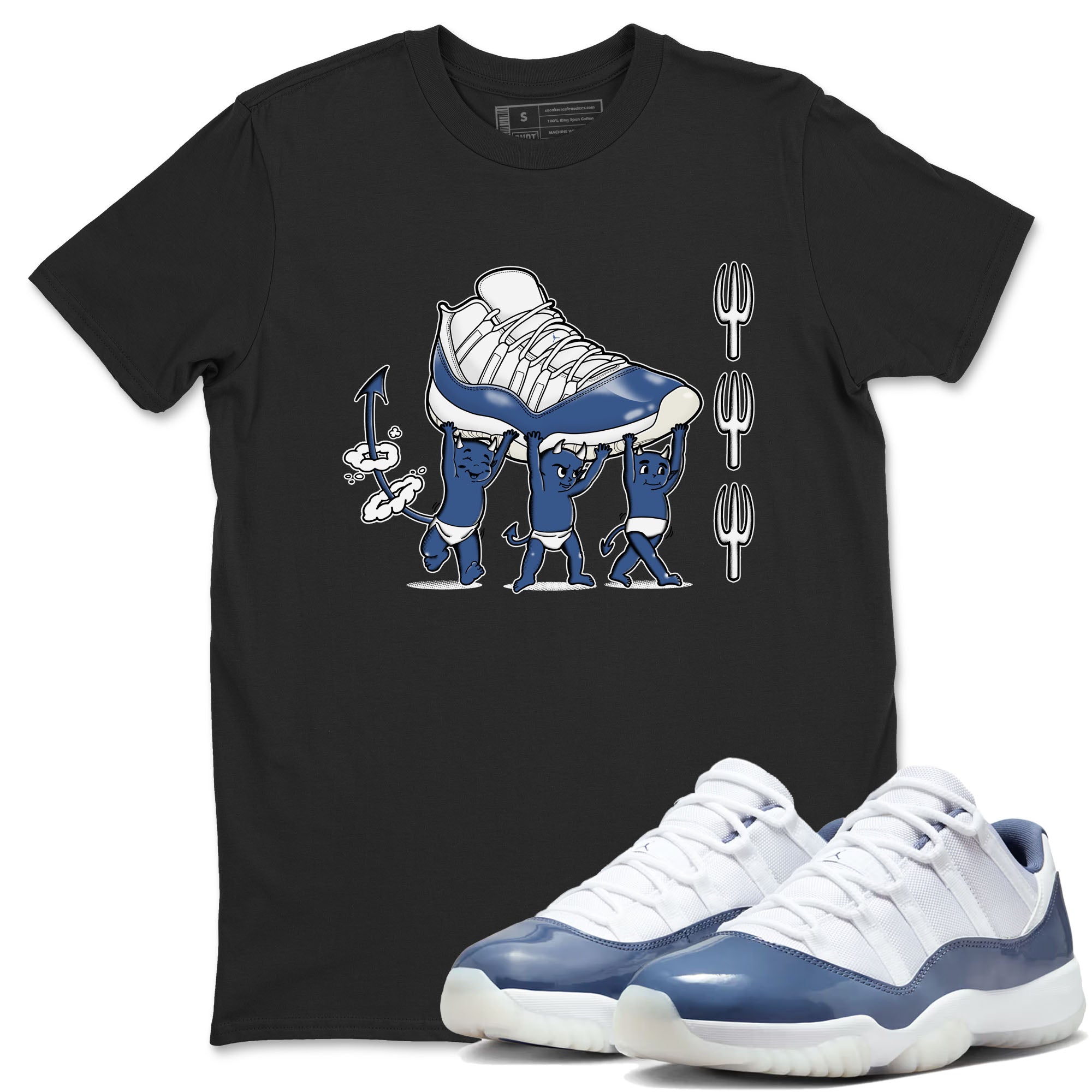 Devil Babies snkmatch Tees - Air Jordan 11 Diffused Blue