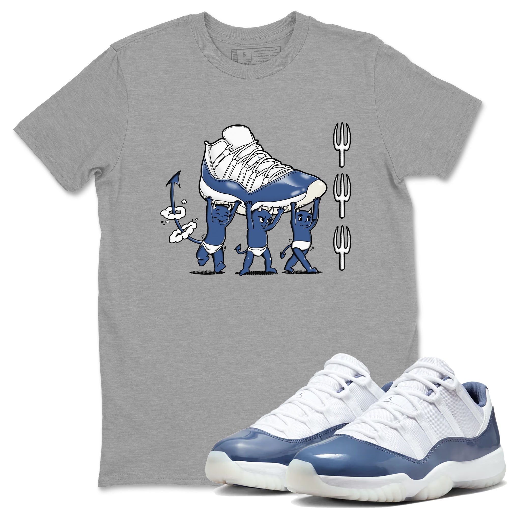 Devil Babies snkmatch Tees - Air Jordan 11 Diffused Blue