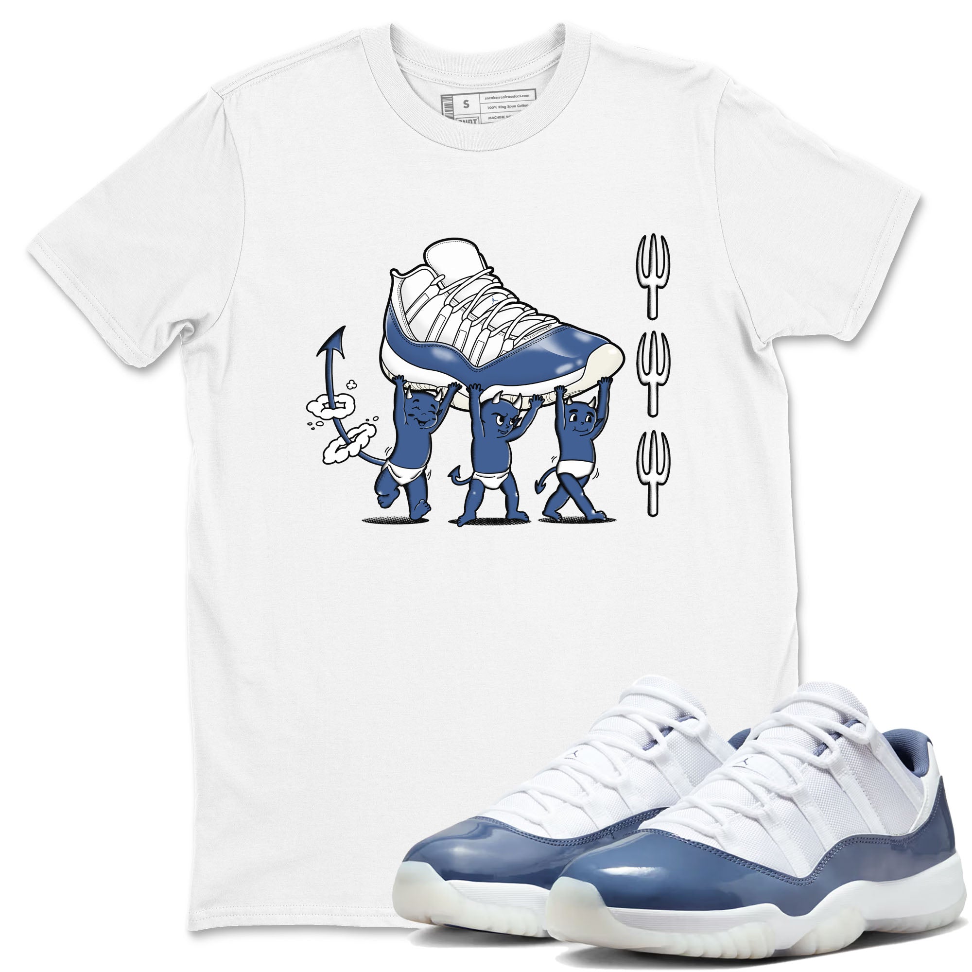 Devil Babies snkmatch Tees - Air Jordan 11 Diffused Blue