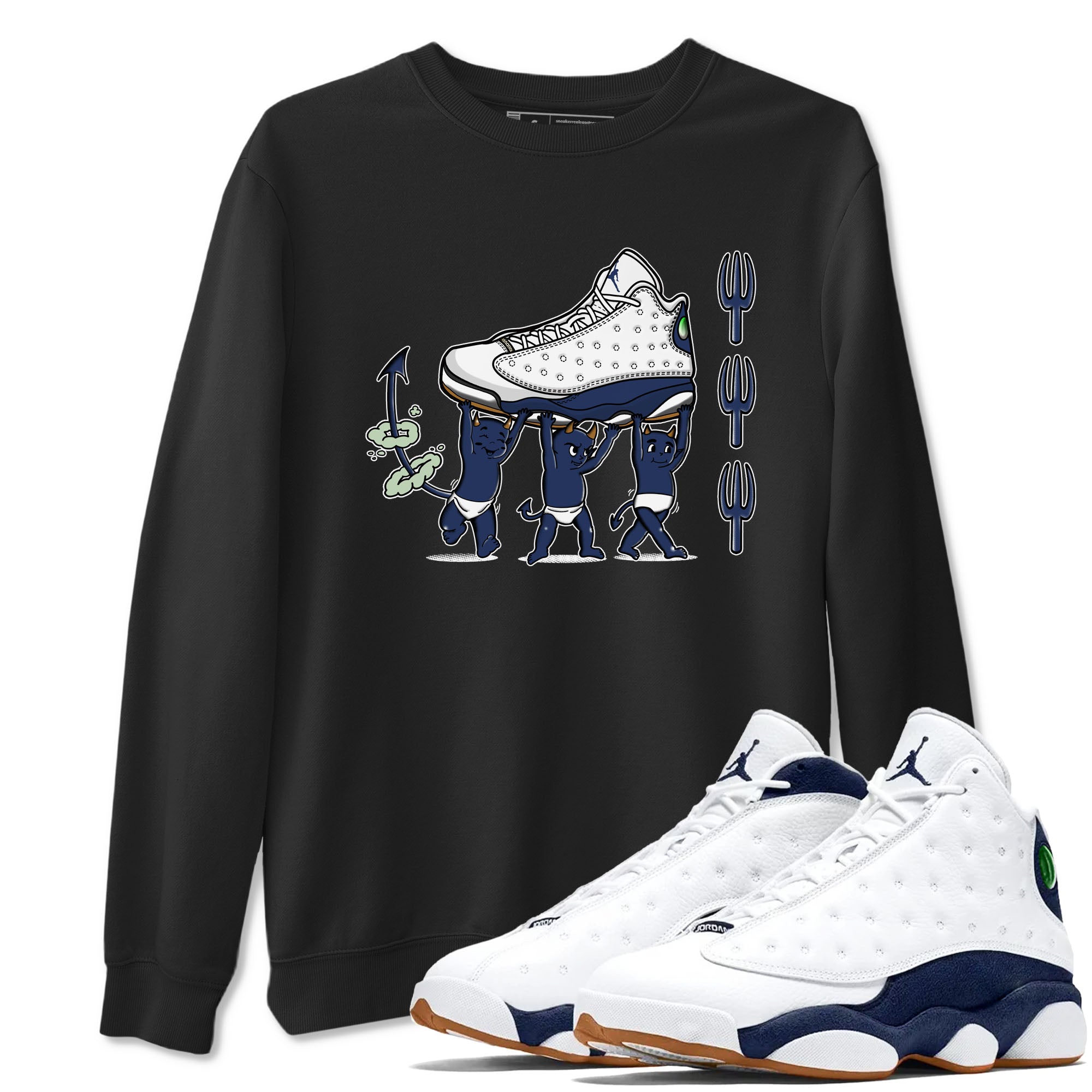 Devil Babies snkmatch Tees - Air Jordan 13 Midnight Navy