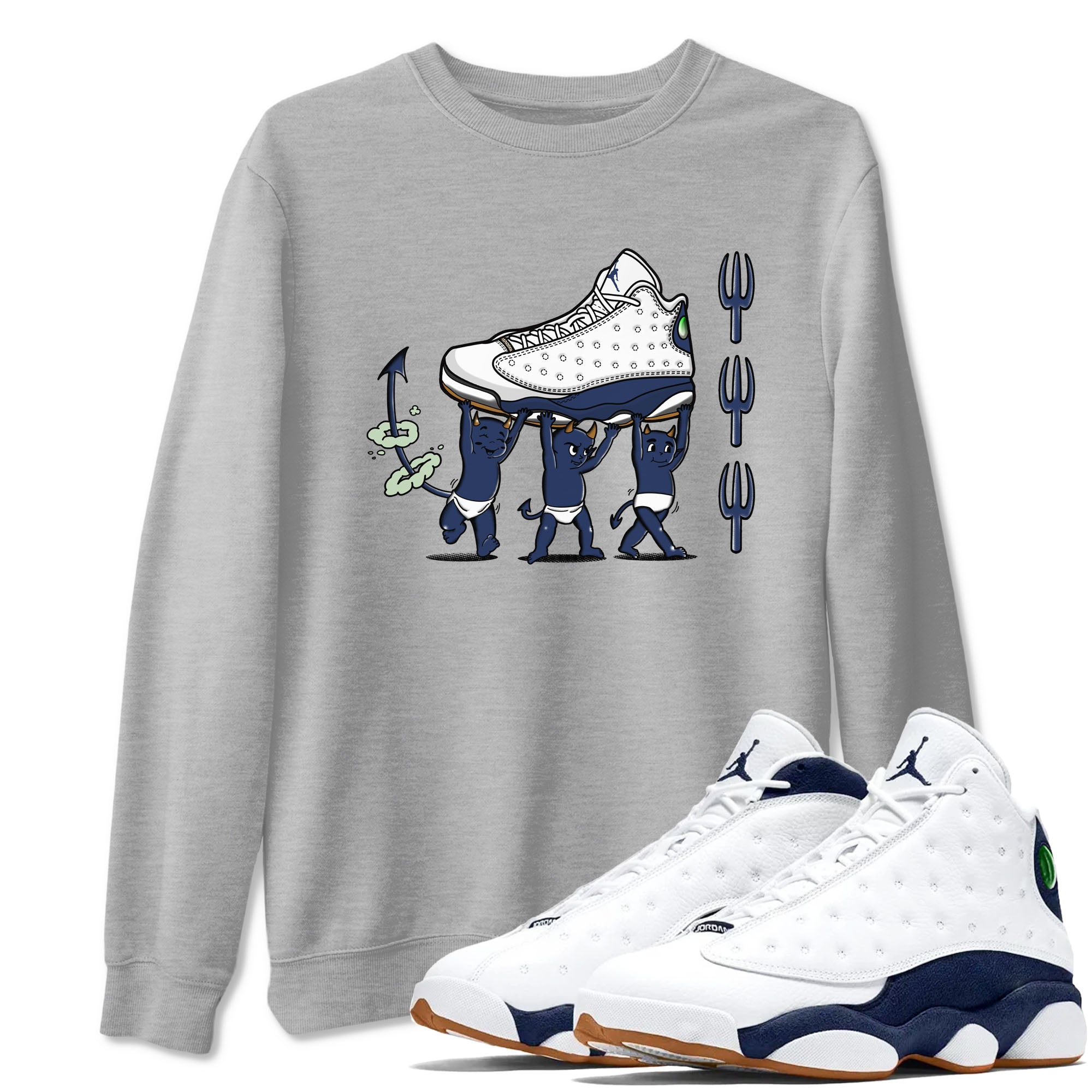 Devil Babies snkmatch Tees - Air Jordan 13 Midnight Navy