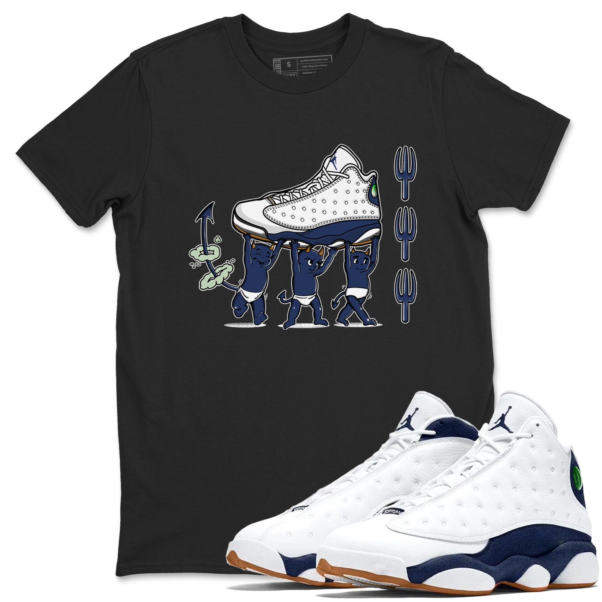 Devil Babies snkmatch Tees - Air Jordan 13 Midnight Navy
