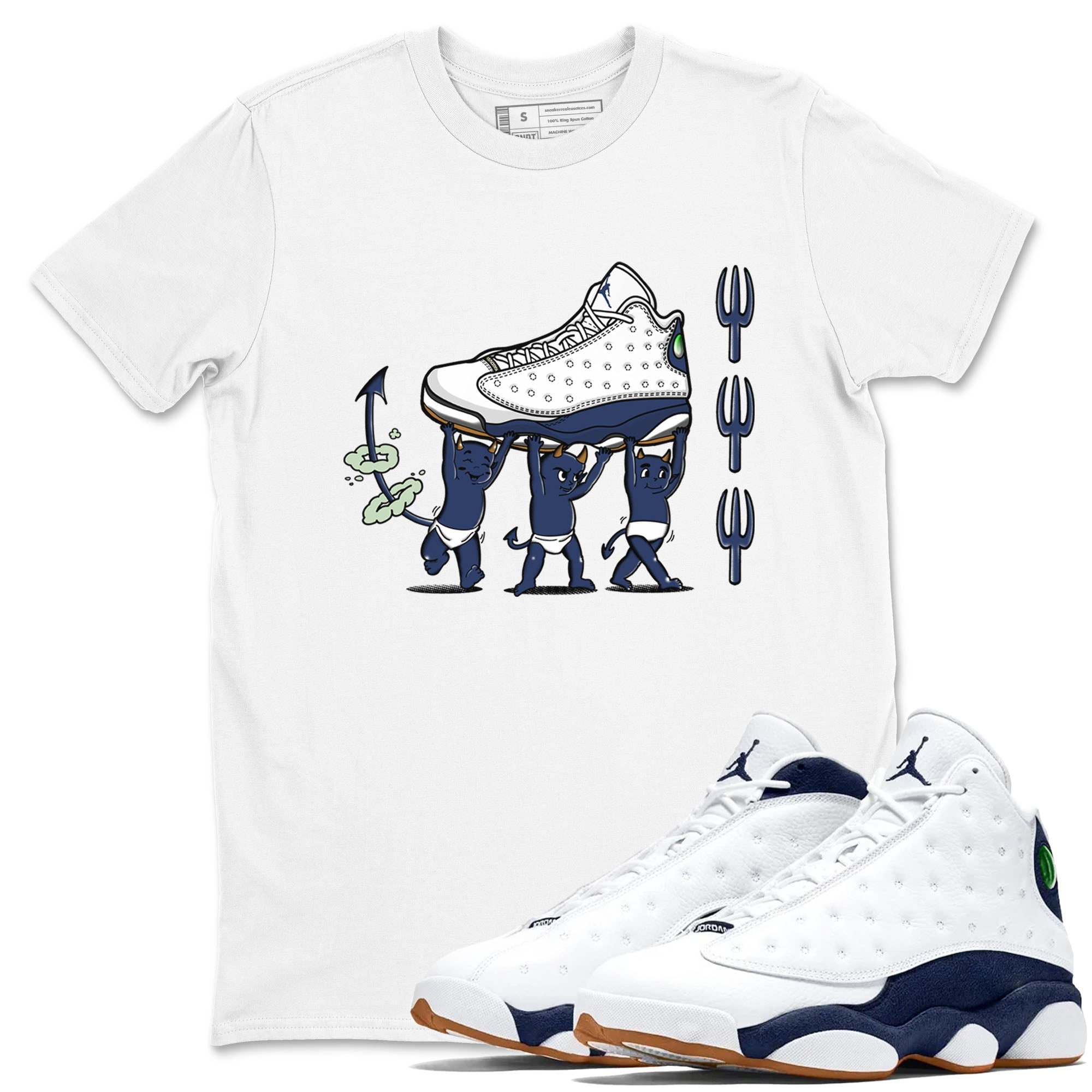 Devil Babies snkmatch Tees - Air Jordan 13 Midnight Navy