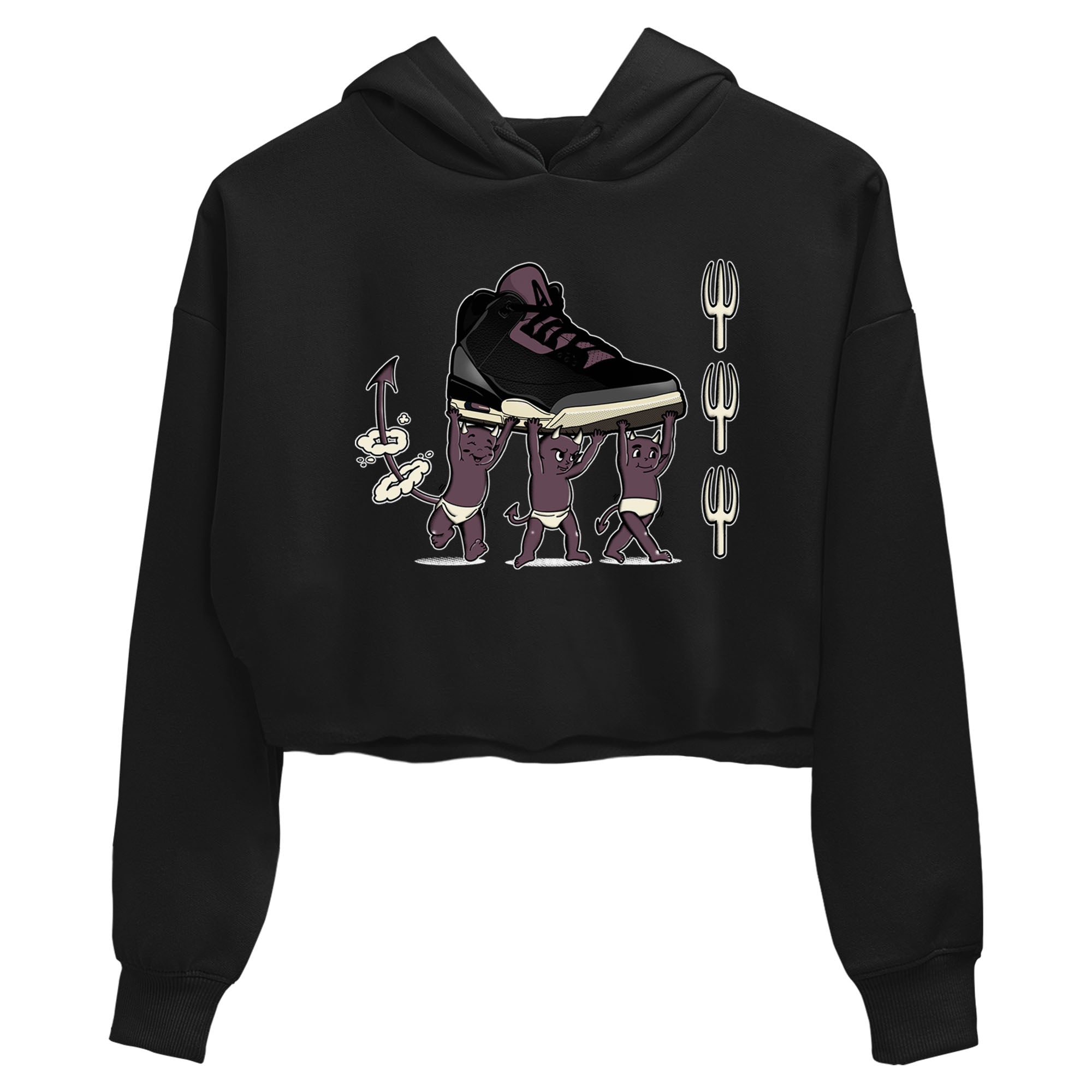 Devil Babies snkmatch Women's Top - Air Jordan 3 A Ma Maniere x Black