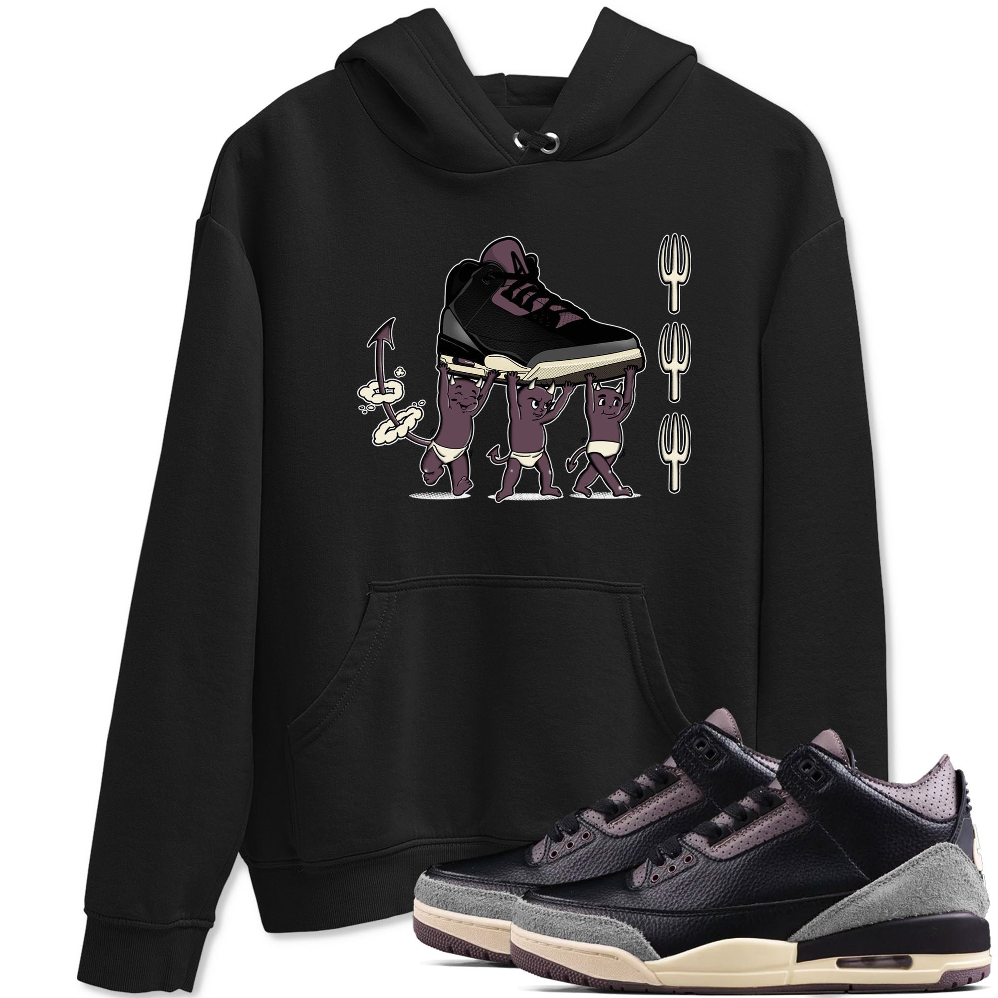 Devil Babies snkmatch Tees - Air Jordan 3 A Ma Maniere x Black