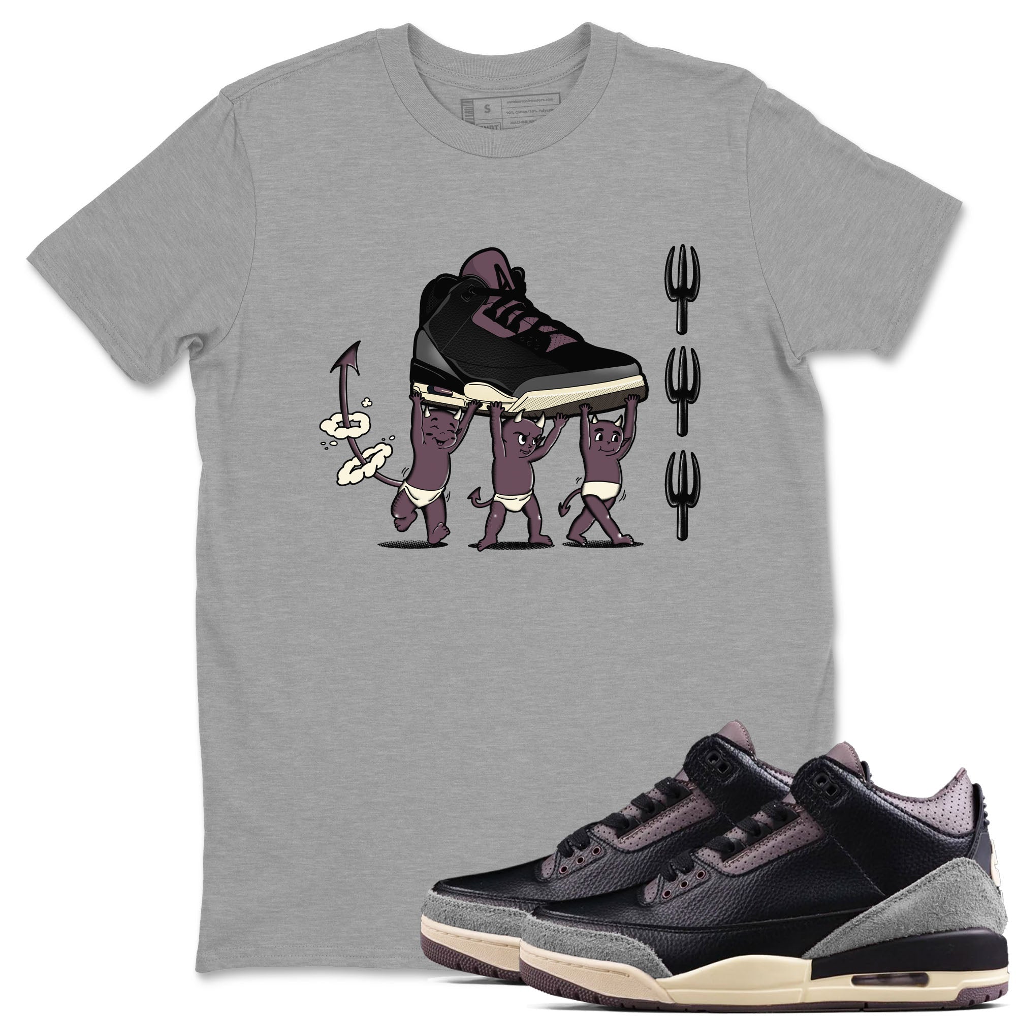 Devil Babies snkmatch Tees - Air Jordan 3 A Ma Maniere x Black