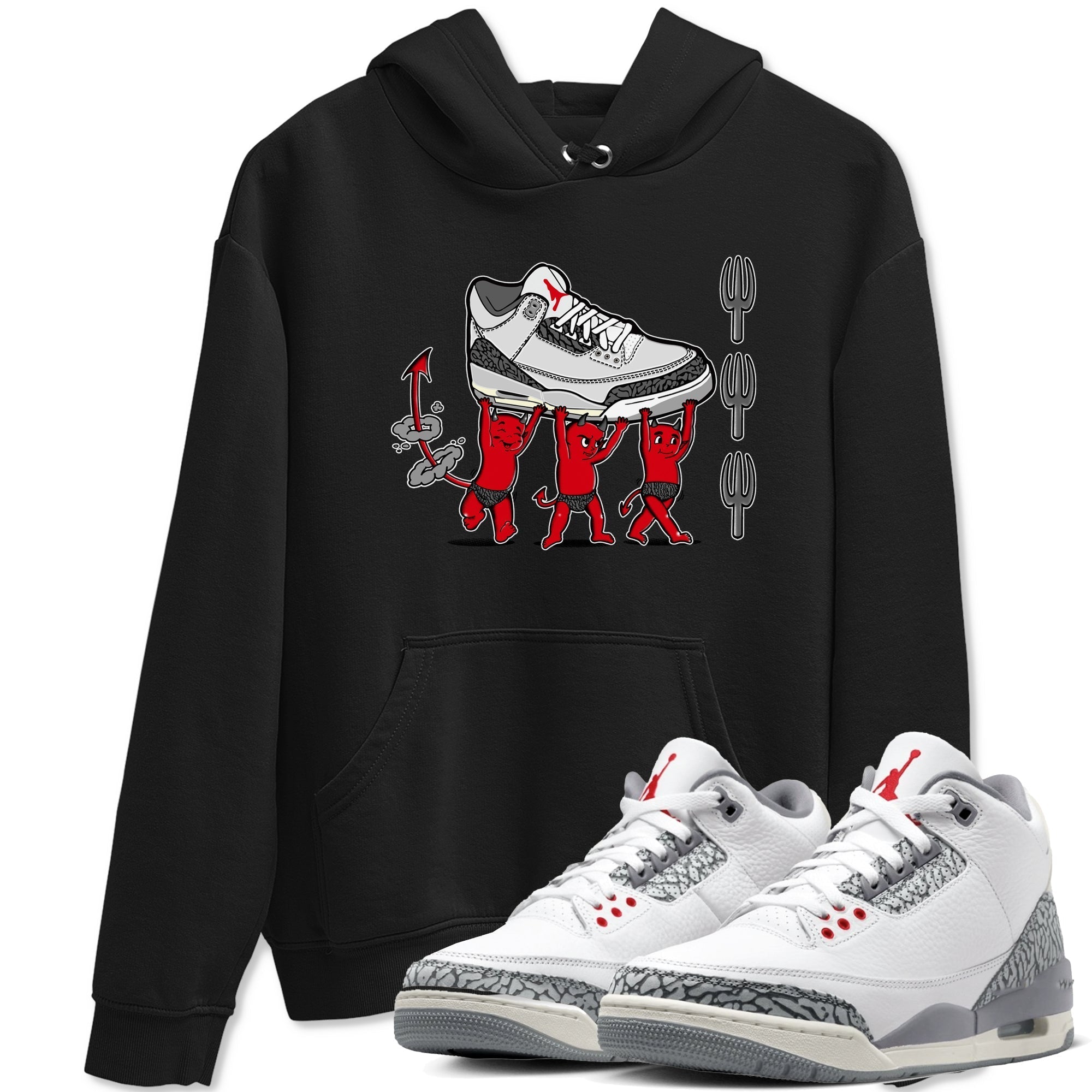 Devil Babies snkmatch Tees - Air Jordan 3 Cement Grey