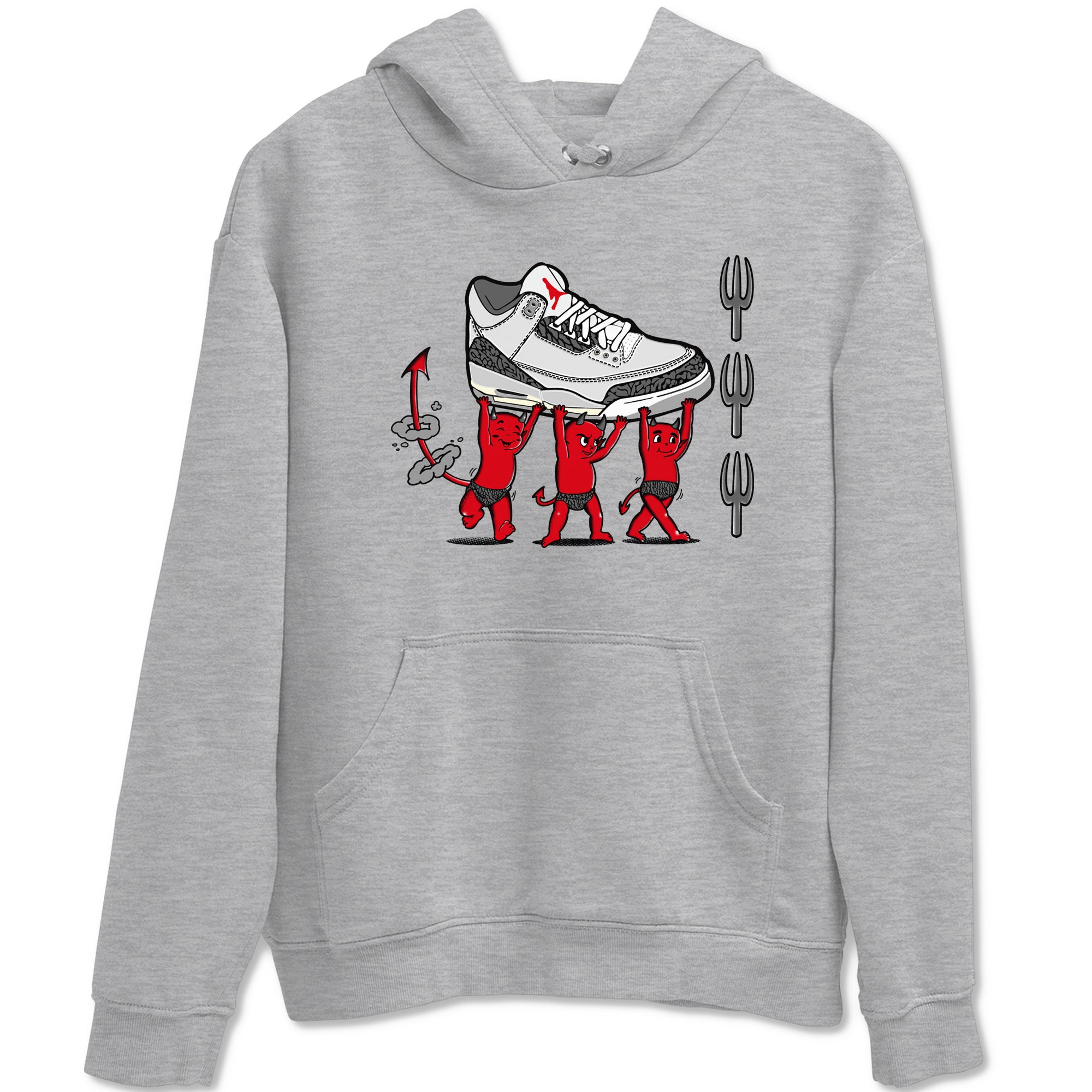 Devil Babies snkmatch Tees - Air Jordan 3 Cement Grey