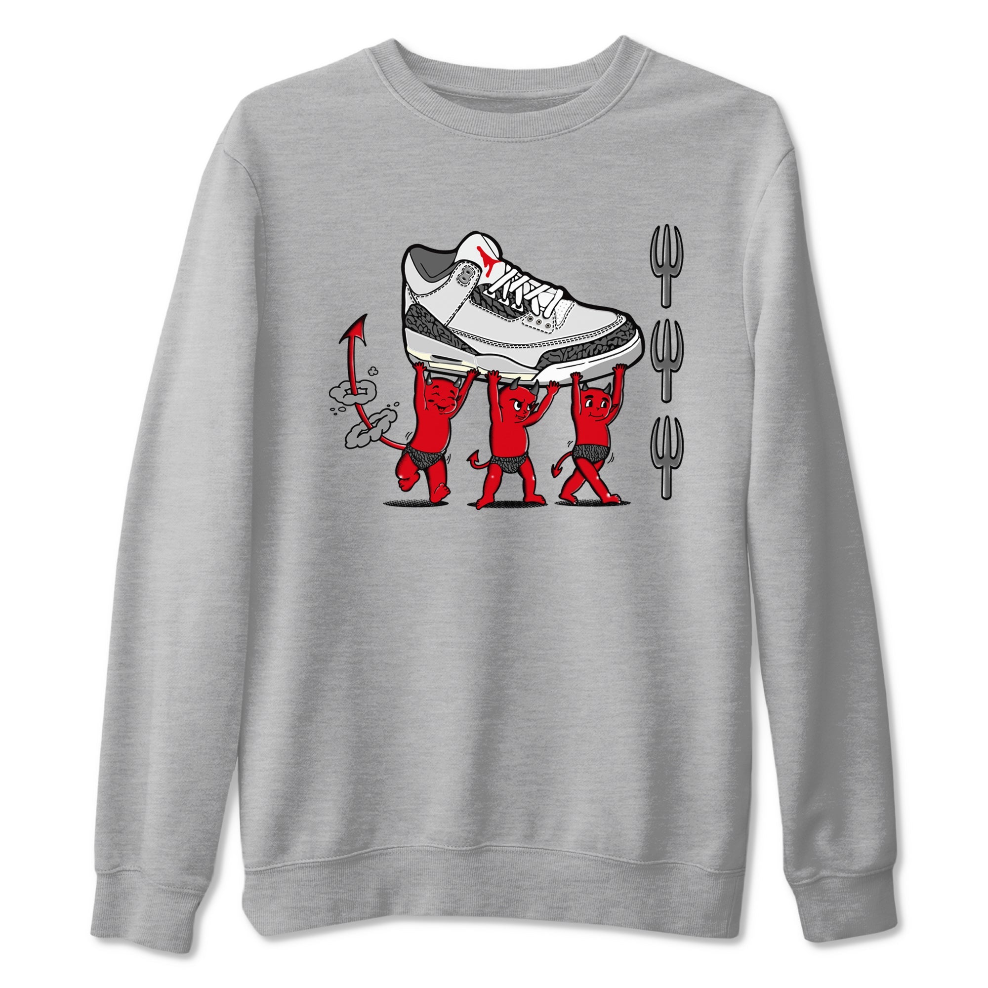 Devil Babies snkmatch Tees - Air Jordan 3 Cement Grey
