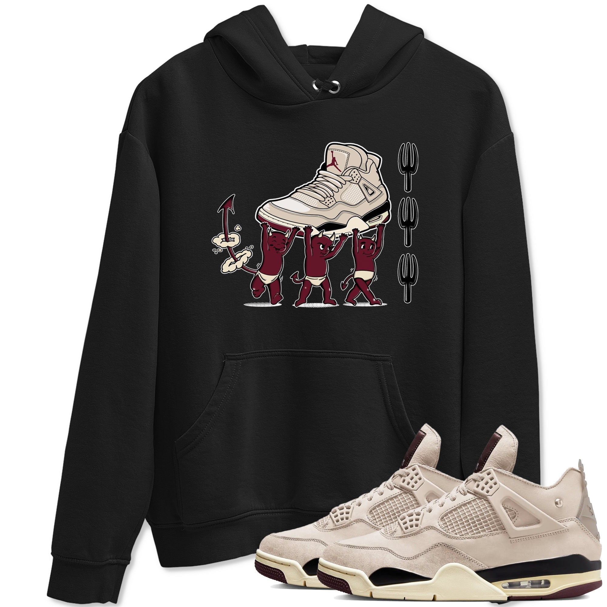 Devil Babies snkmatch Tees - Air Jordan 4 A Ma Maniere x Fossil Stone
