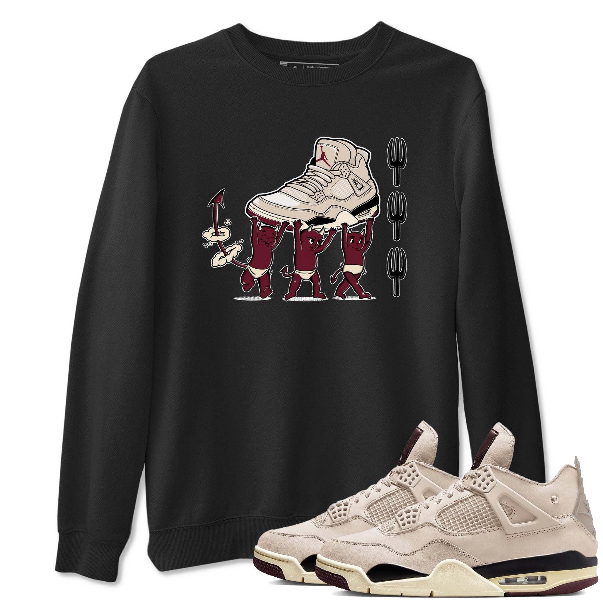 Devil Babies snkmatch Tees - Air Jordan 4 A Ma Maniere x Fossil Stone