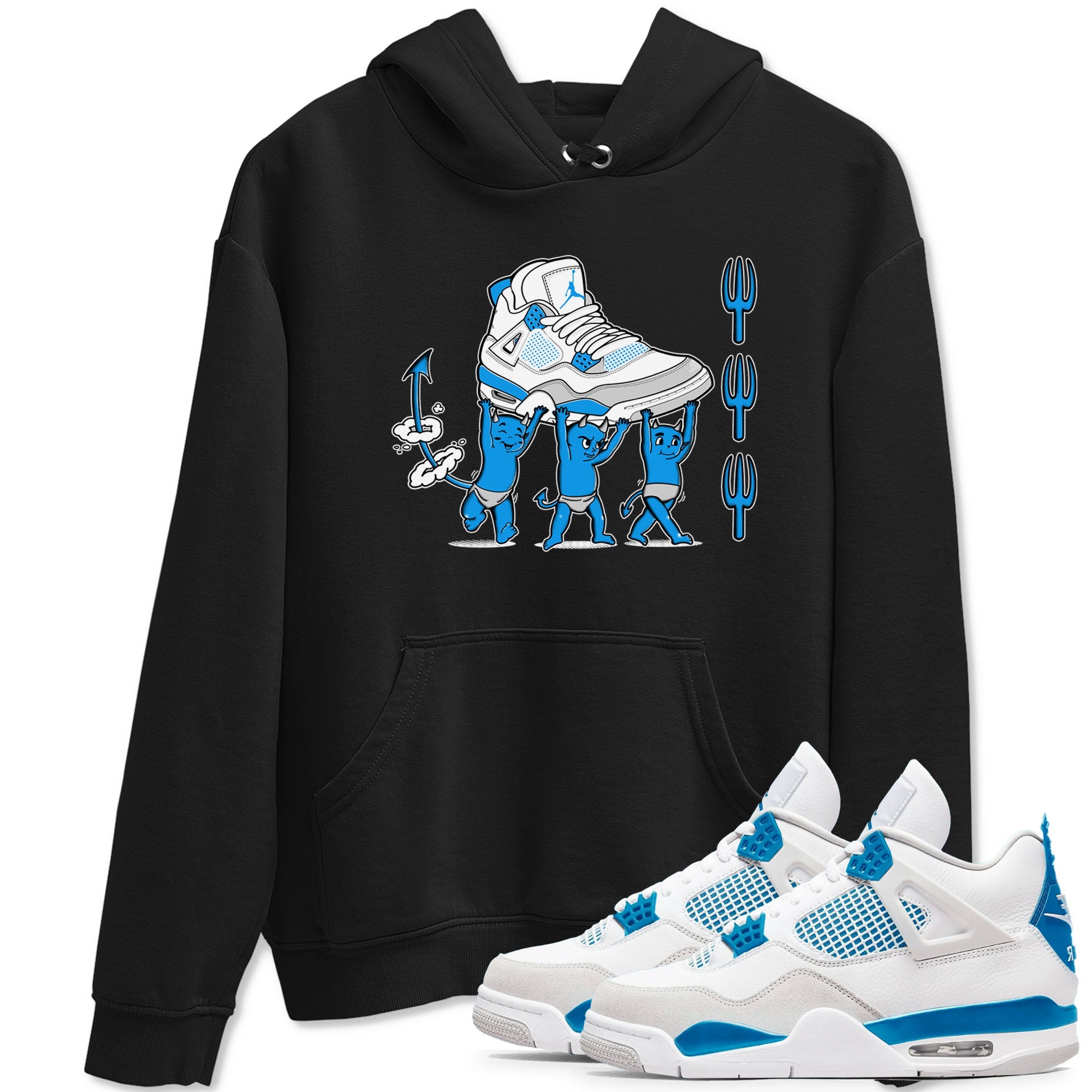 Devil Babies snkmatch Tees - Air Jordan 4 Military Blue