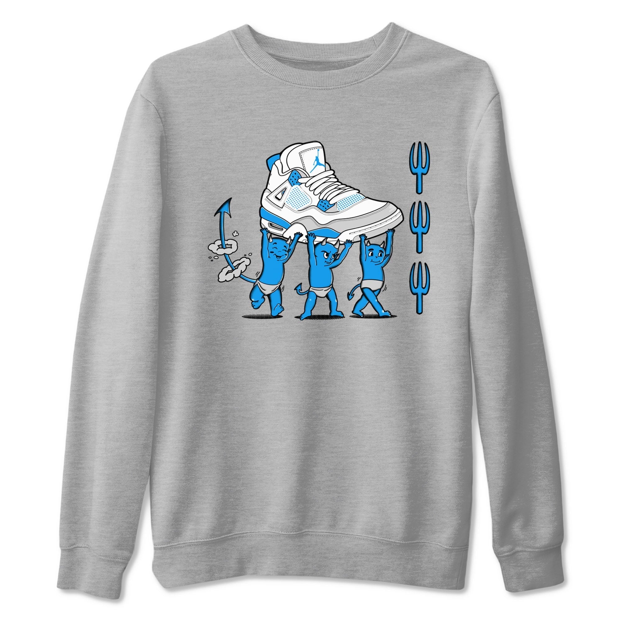Devil Babies snkmatch Tees - Air Jordan 4 Military Blue