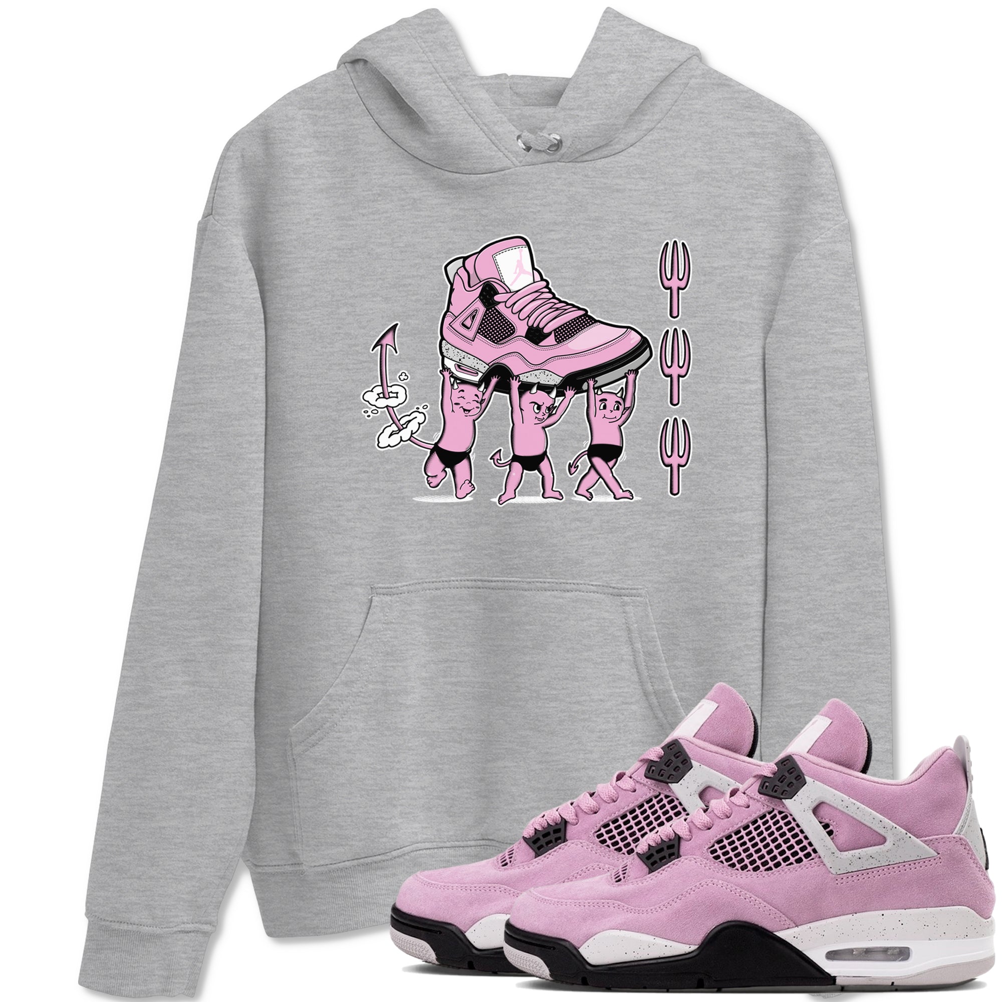 Devil Babies snkmatch Tees - Air Jordan 4 Orchid