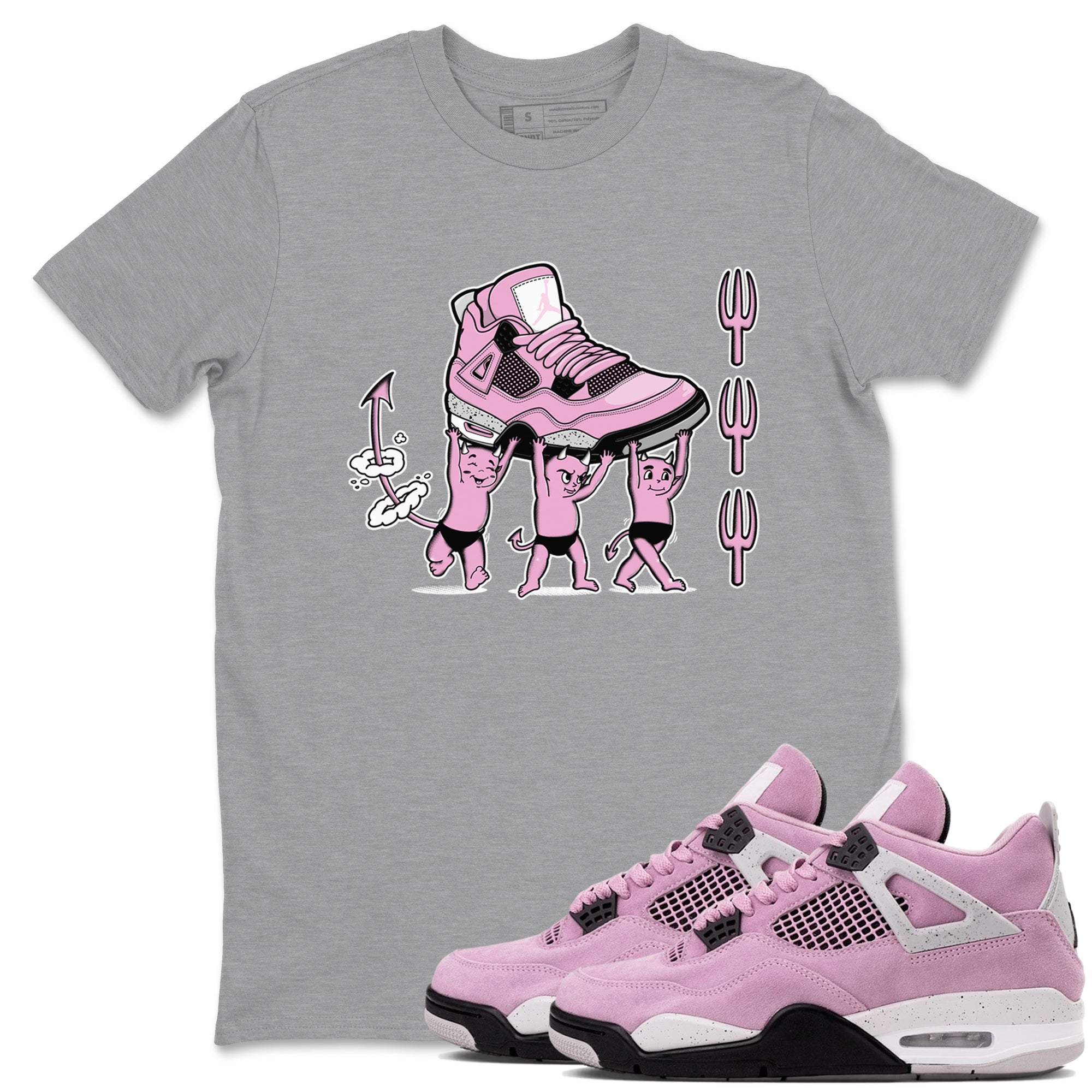 Devil Babies snkmatch Tees - Air Jordan 4 Orchid