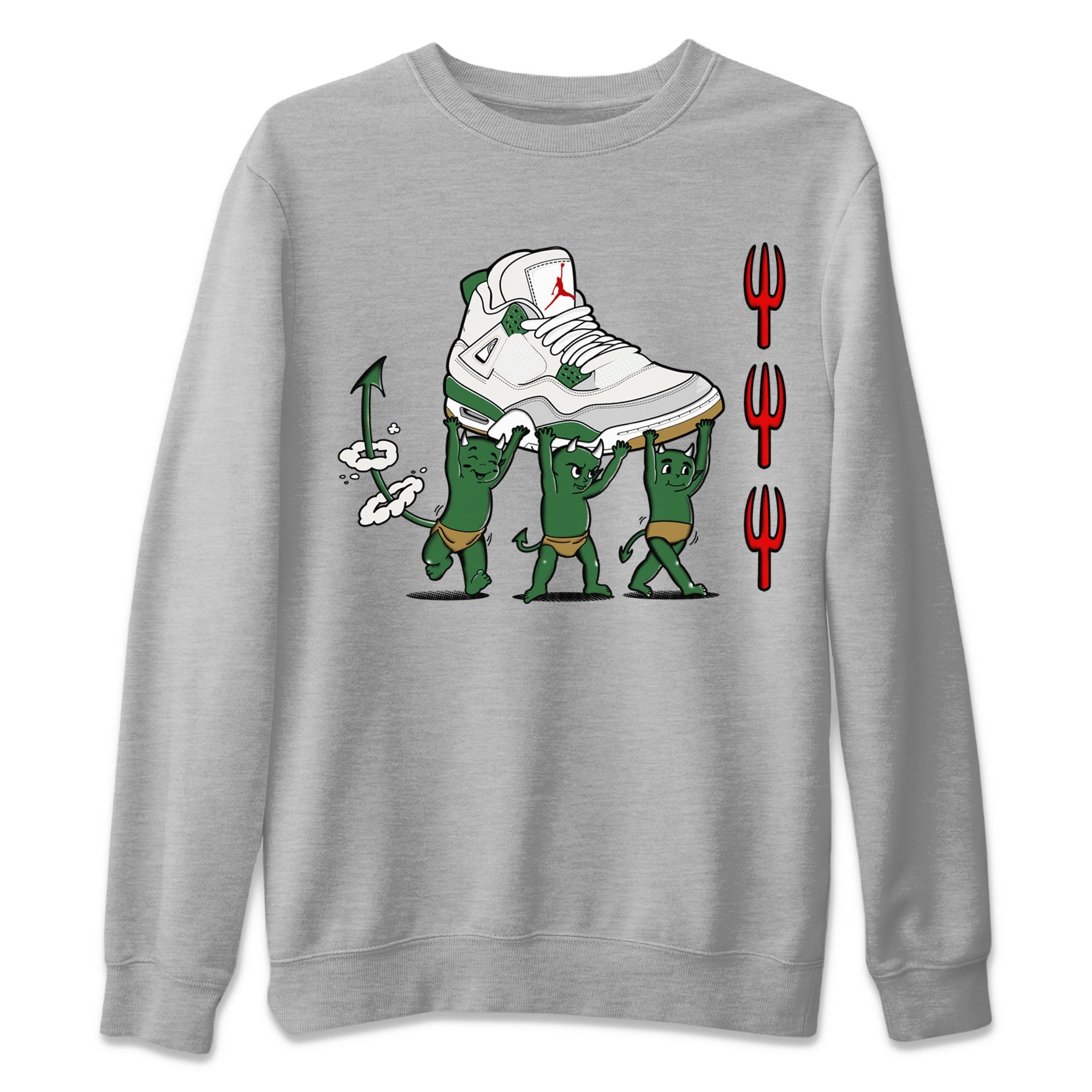 Devil Babies snkmatch Tees - Air Jordan 4 Pine Green