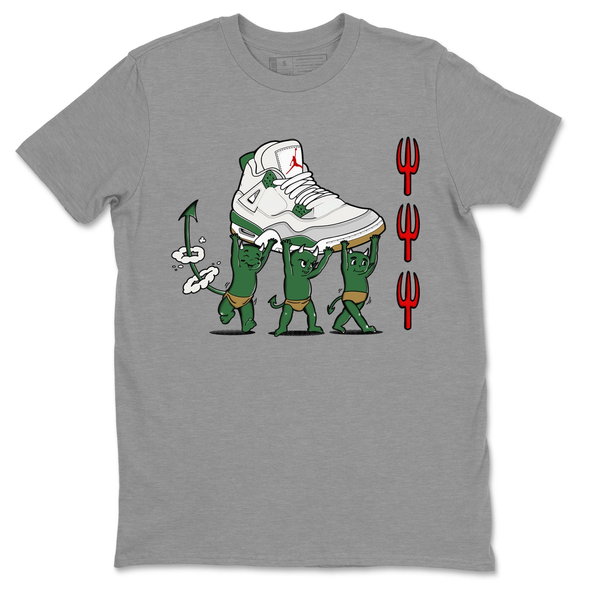 Devil Babies snkmatch Tees - Air Jordan 4 Pine Green
